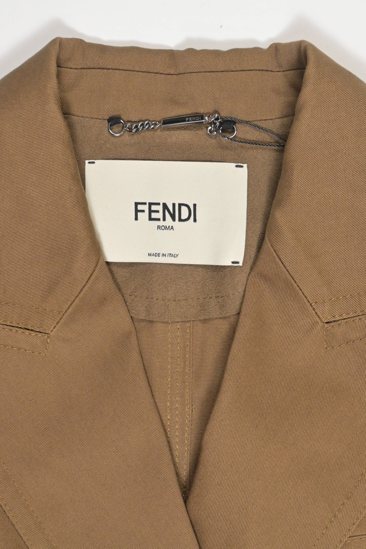 Fendi Double-Breasted Blazer in Brown Cotton