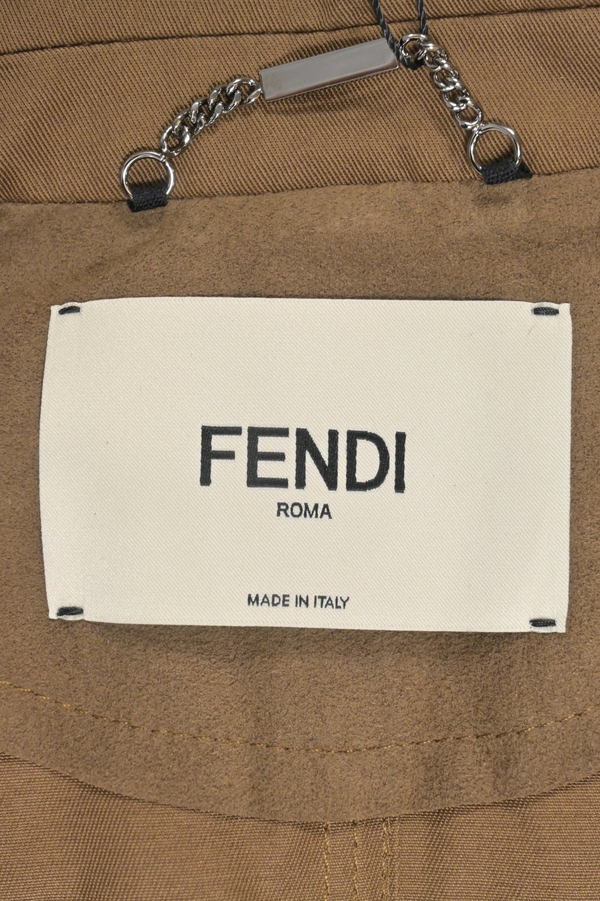 Fendi Double-Breasted Blazer in Brown Cotton
