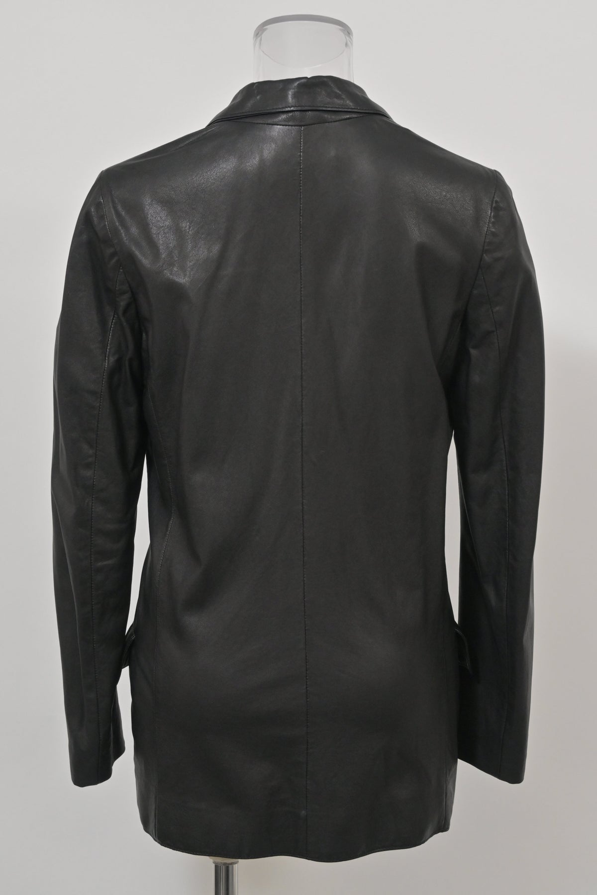 Bottega Veneta Single-Breasted Jacket in Black Leather