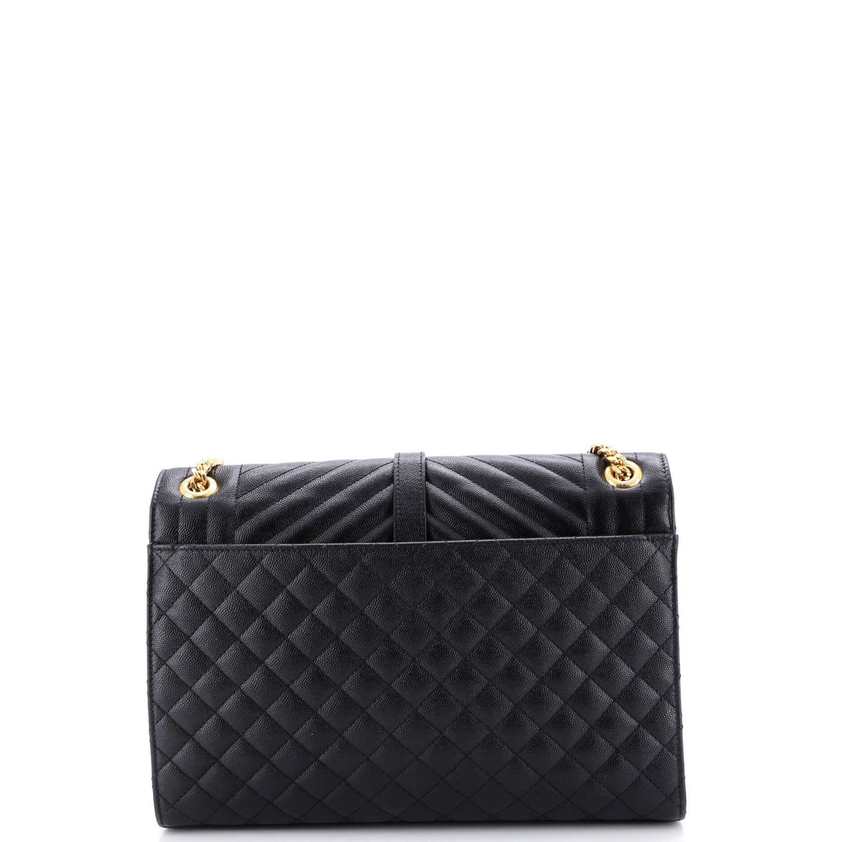 Classic Monogram Envelope Satchel Mixed Matelasse Leather Large