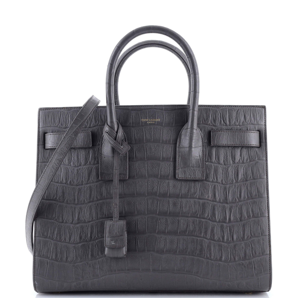 Sac de Jour Bag Crocodile Embossed Leather Medium