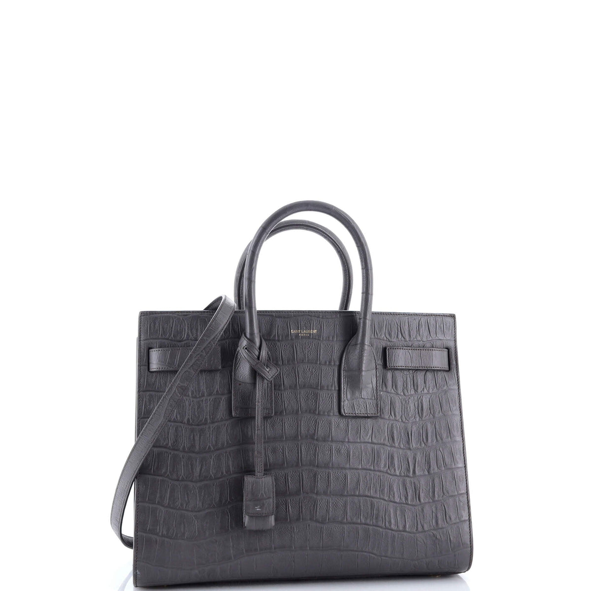 Sac de Jour Bag Crocodile Embossed Leather Medium