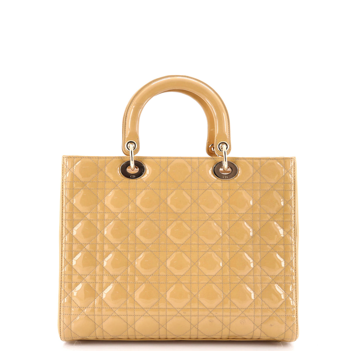 Lady Dior Bag Cannage Quilt Patent Large