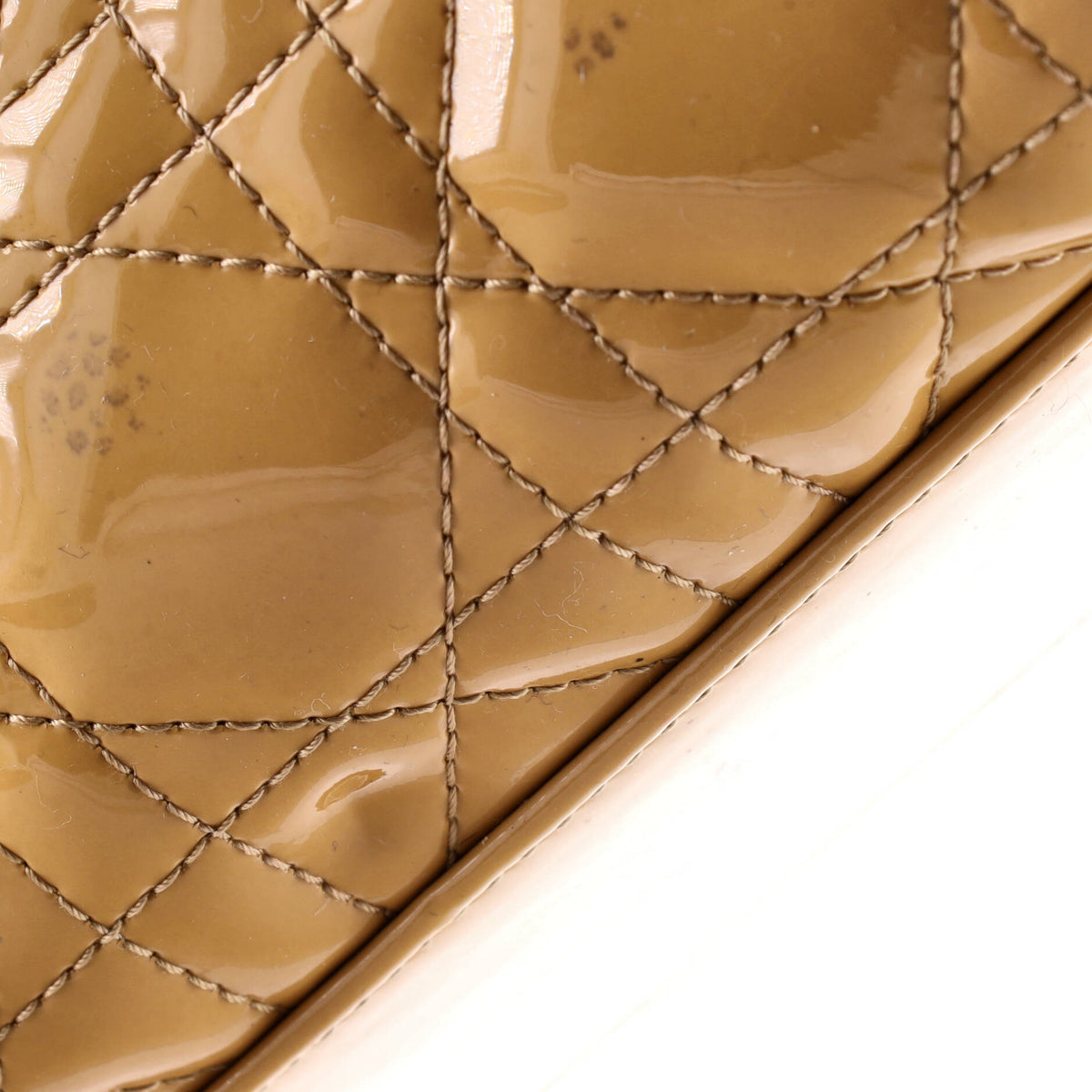 Lady Dior Bag Cannage Quilt Patent Large