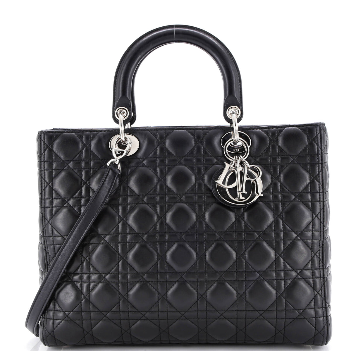 Lady Dior Bag Cannage Quilt Lambskin Large