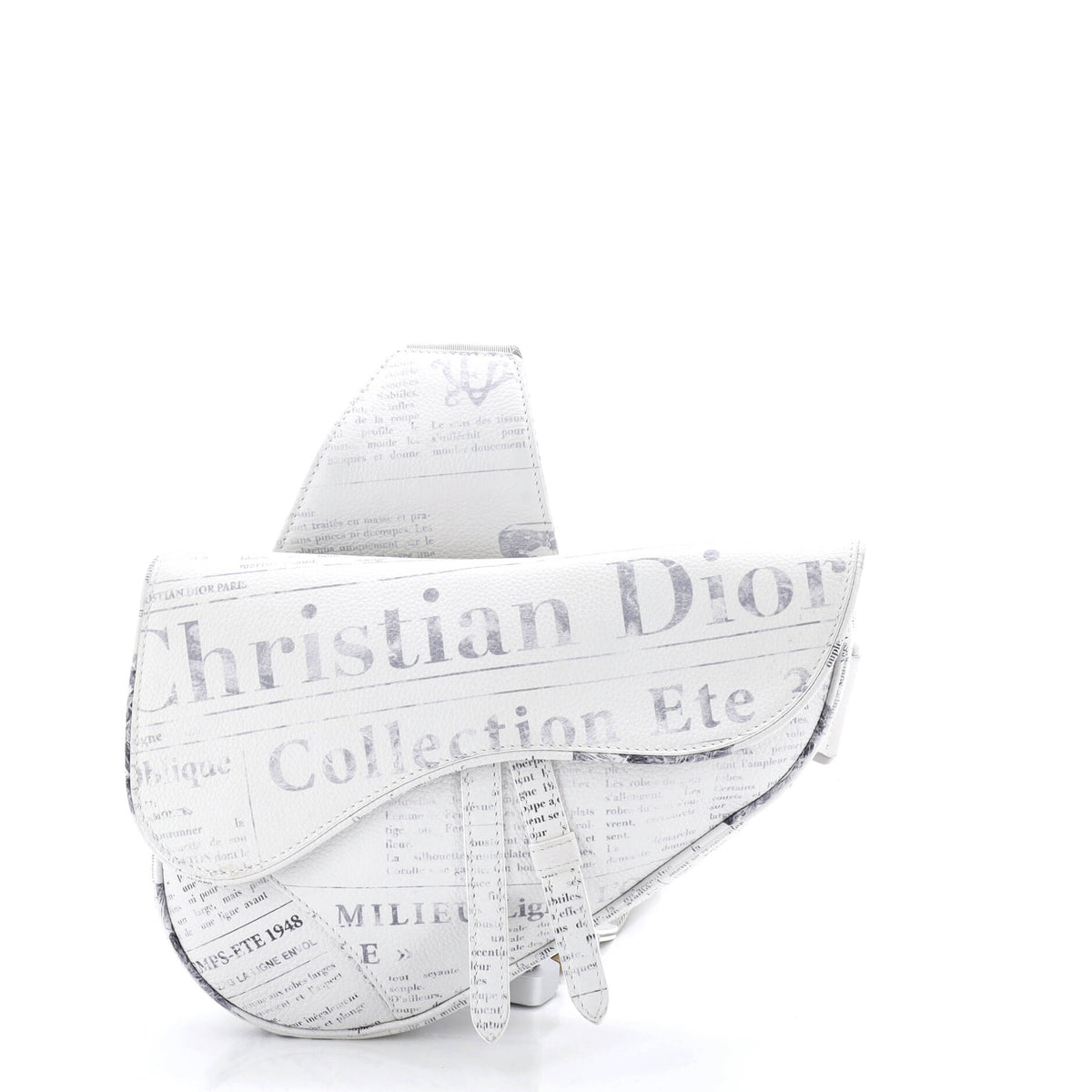 Daniel Arsham Saddle Crossbody Bag Printed Leather