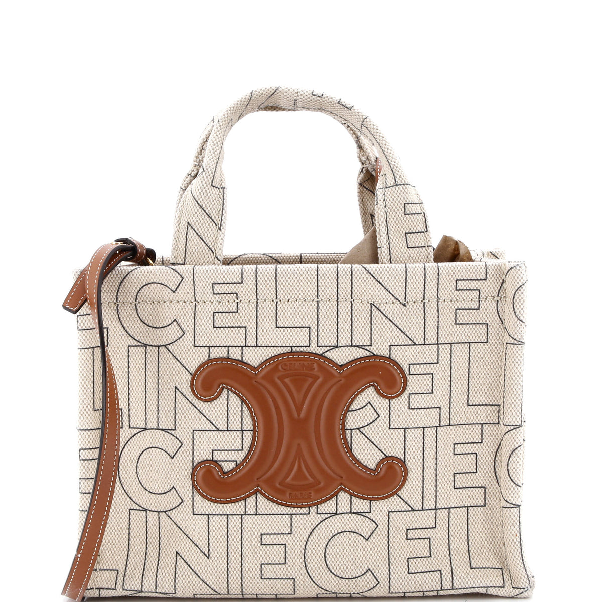 Cabas Thais Tote Triomphe Printed Canvas Small
