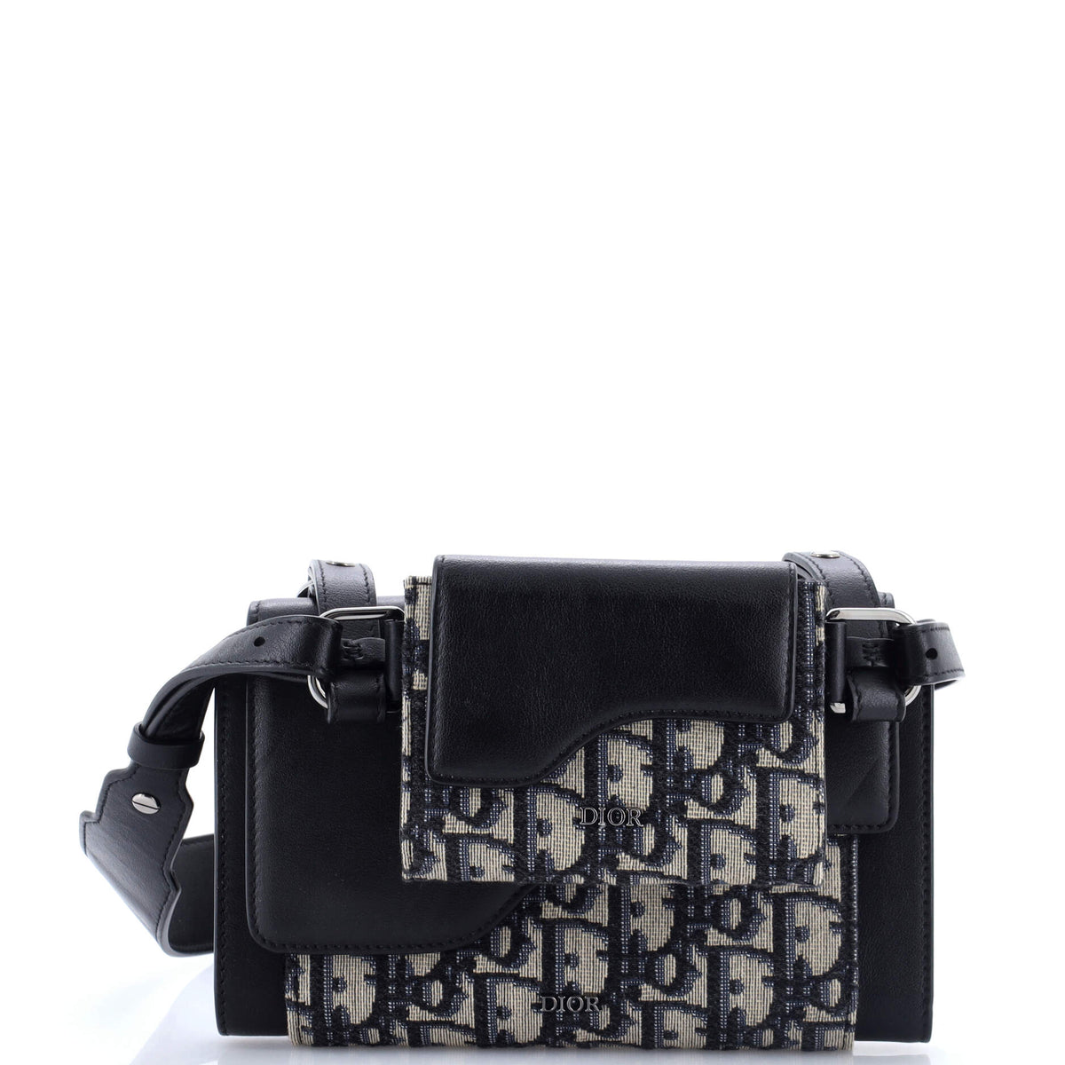 Elite Shoulder Pouch Oblique Canvas and Calfskin