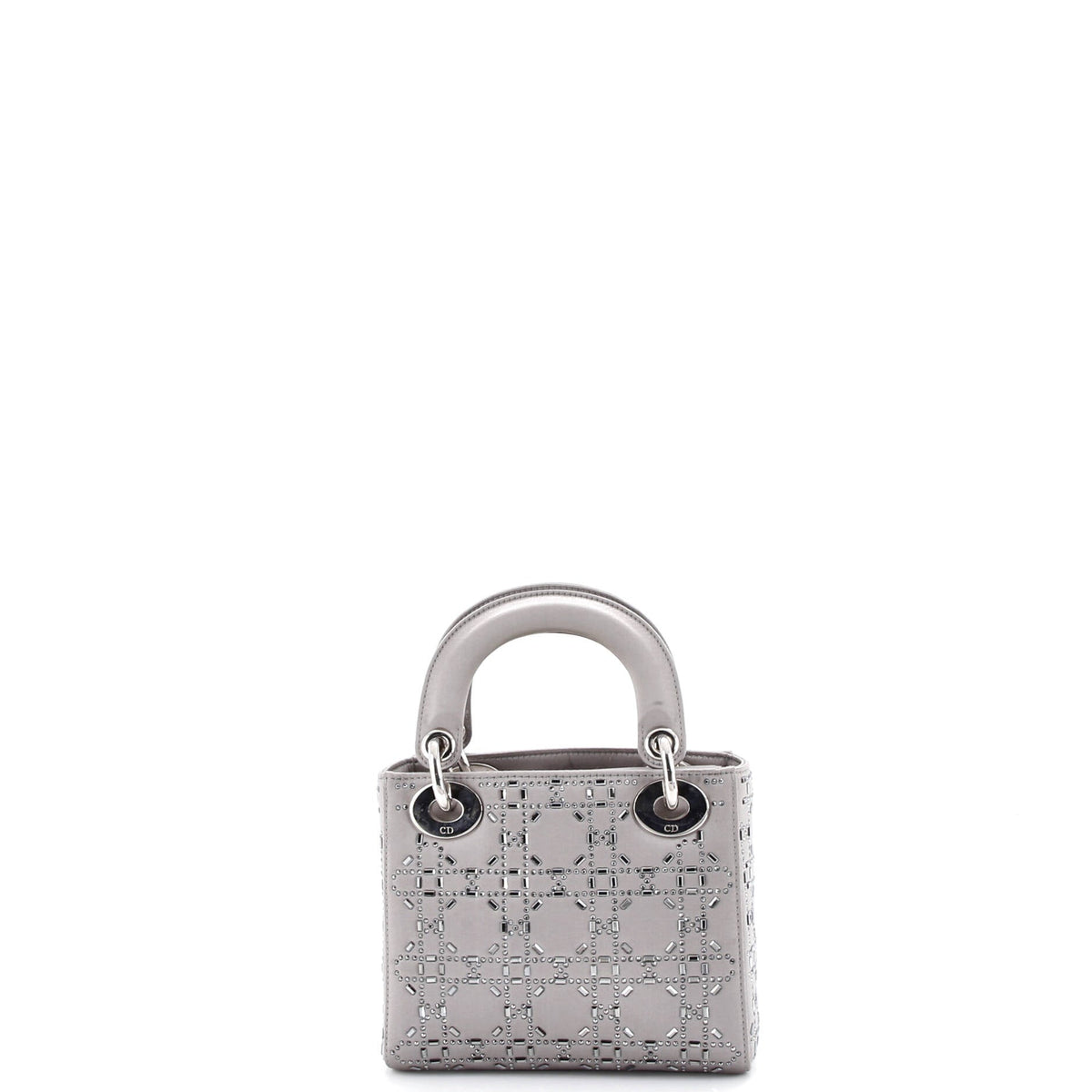 Lady Dior Bag Crystal Embellished Cannage Quilt Satin Mini