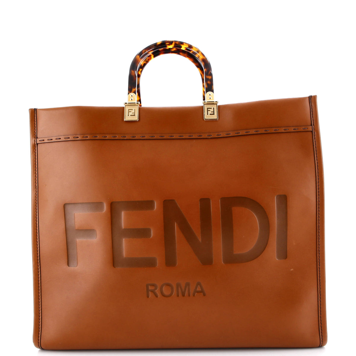 Sunshine Shopper Tote Leather Large