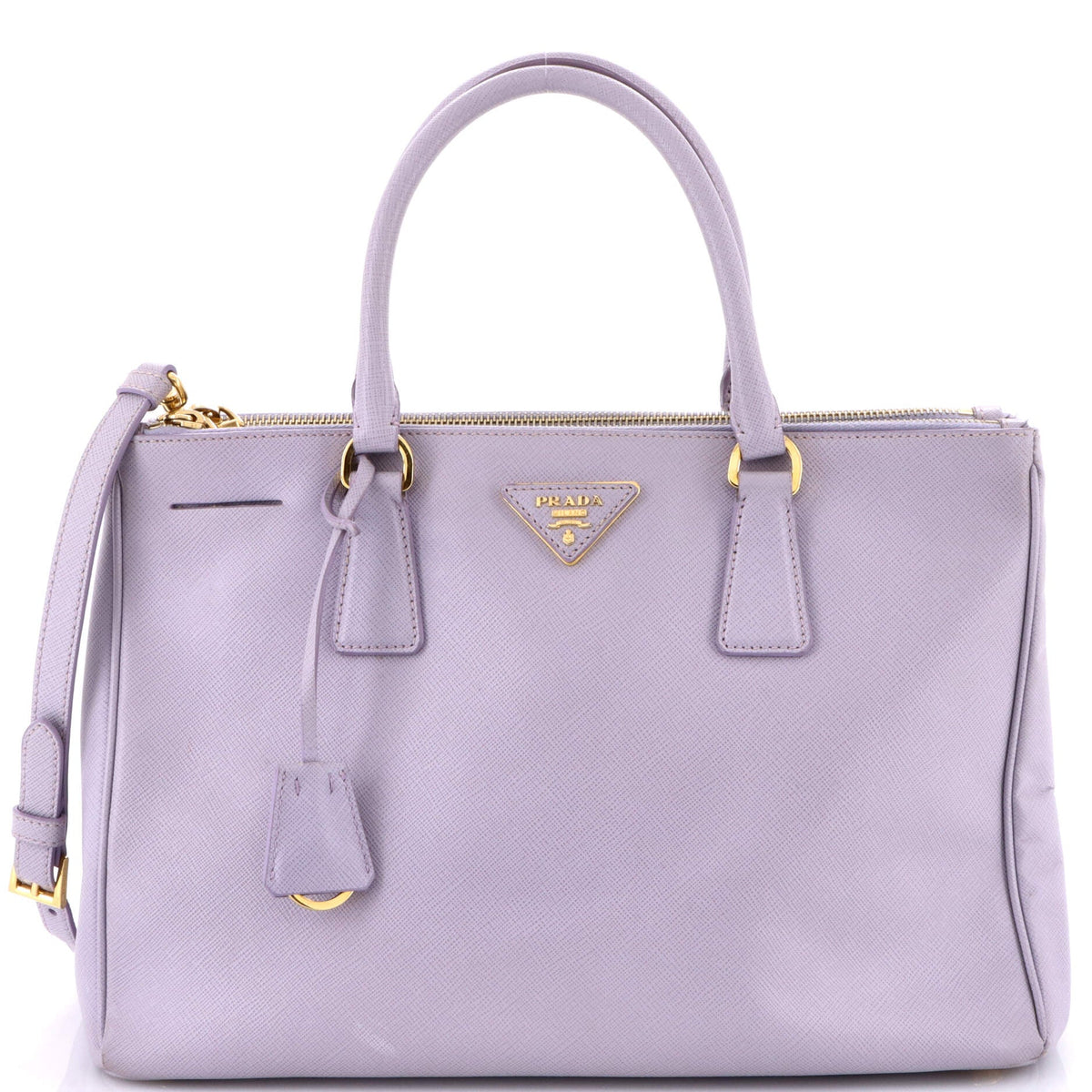 Double Zip Lux Tote Saffiano Leather Medium