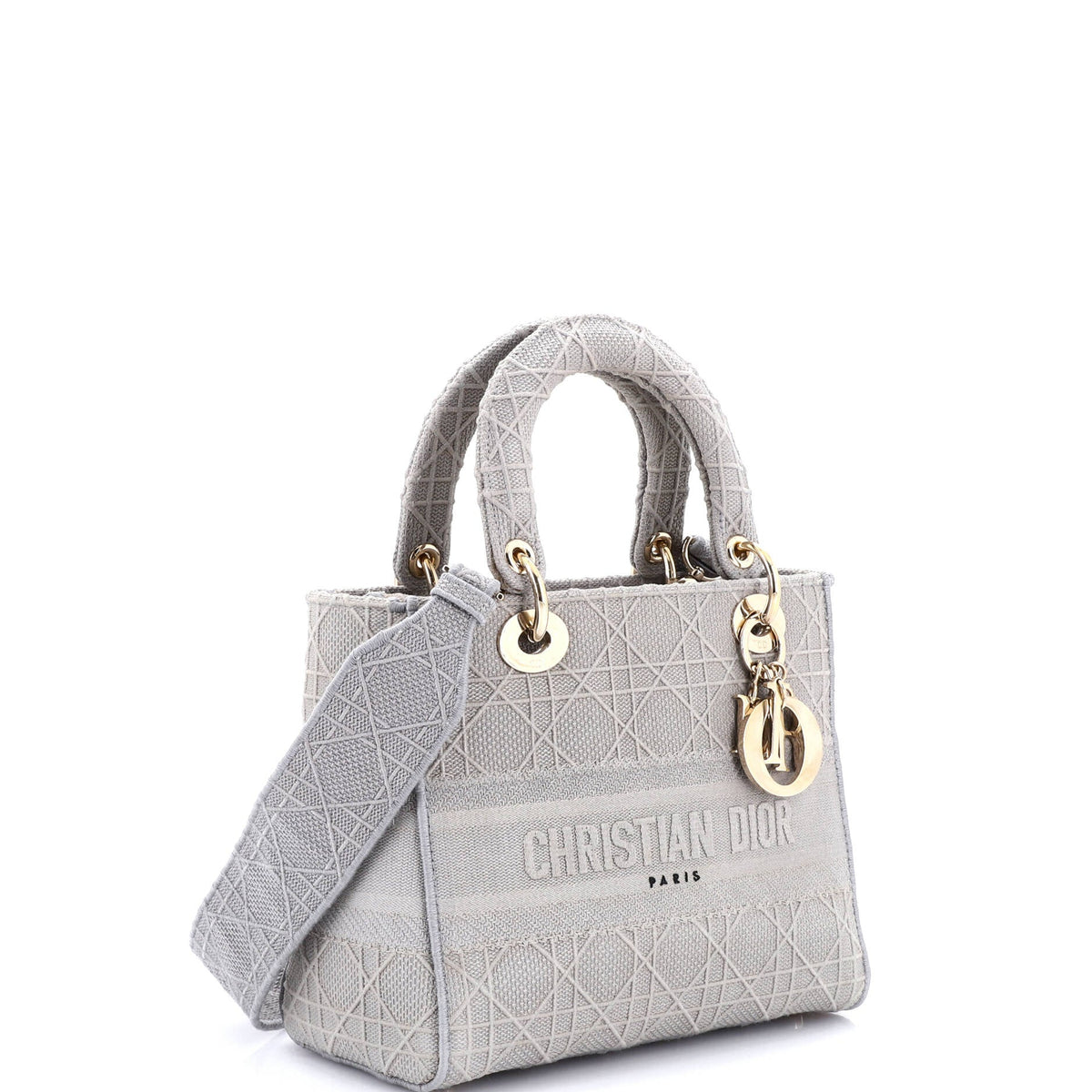Lady D-Lite Bag Cannage Embroidered Canvas Medium