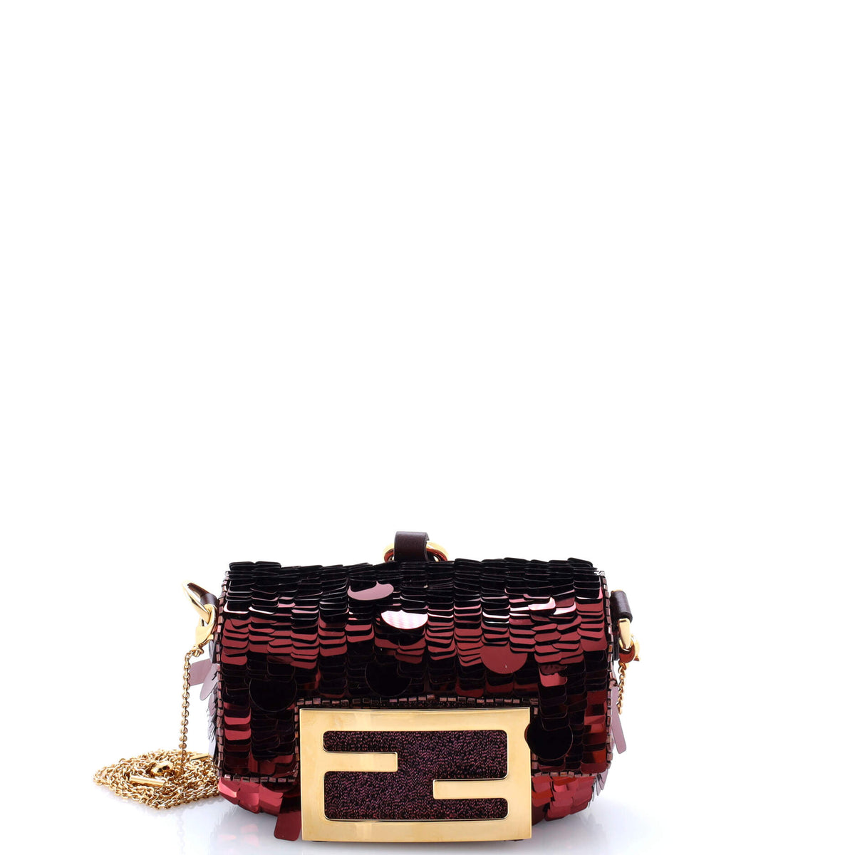 Chain Baguette Charm Bag Sequins Nano