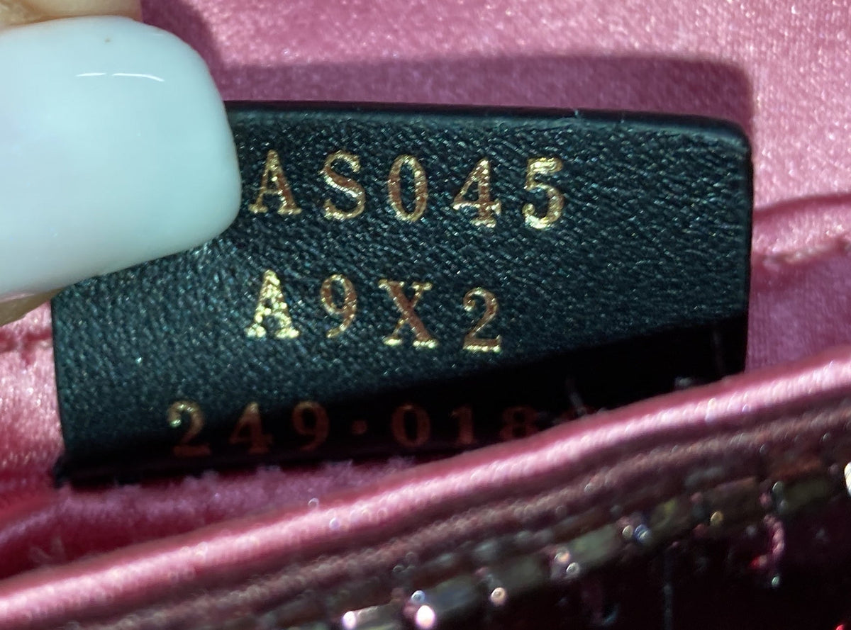 Chain Baguette Charm Bag Sequins Nano