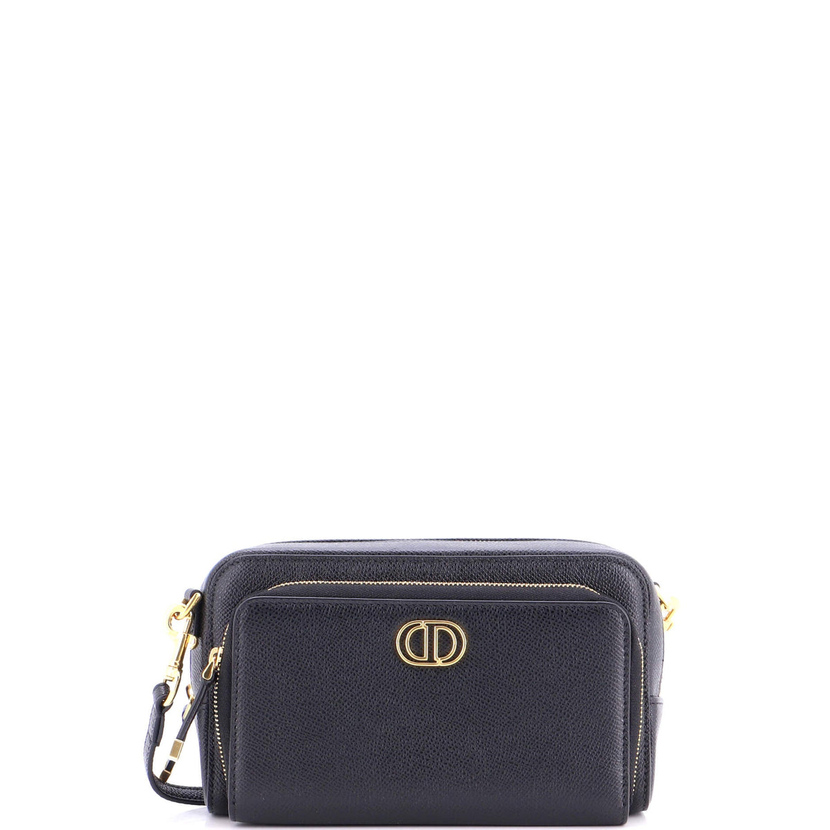 Caro Double Pouch Crossbody Bag Leather