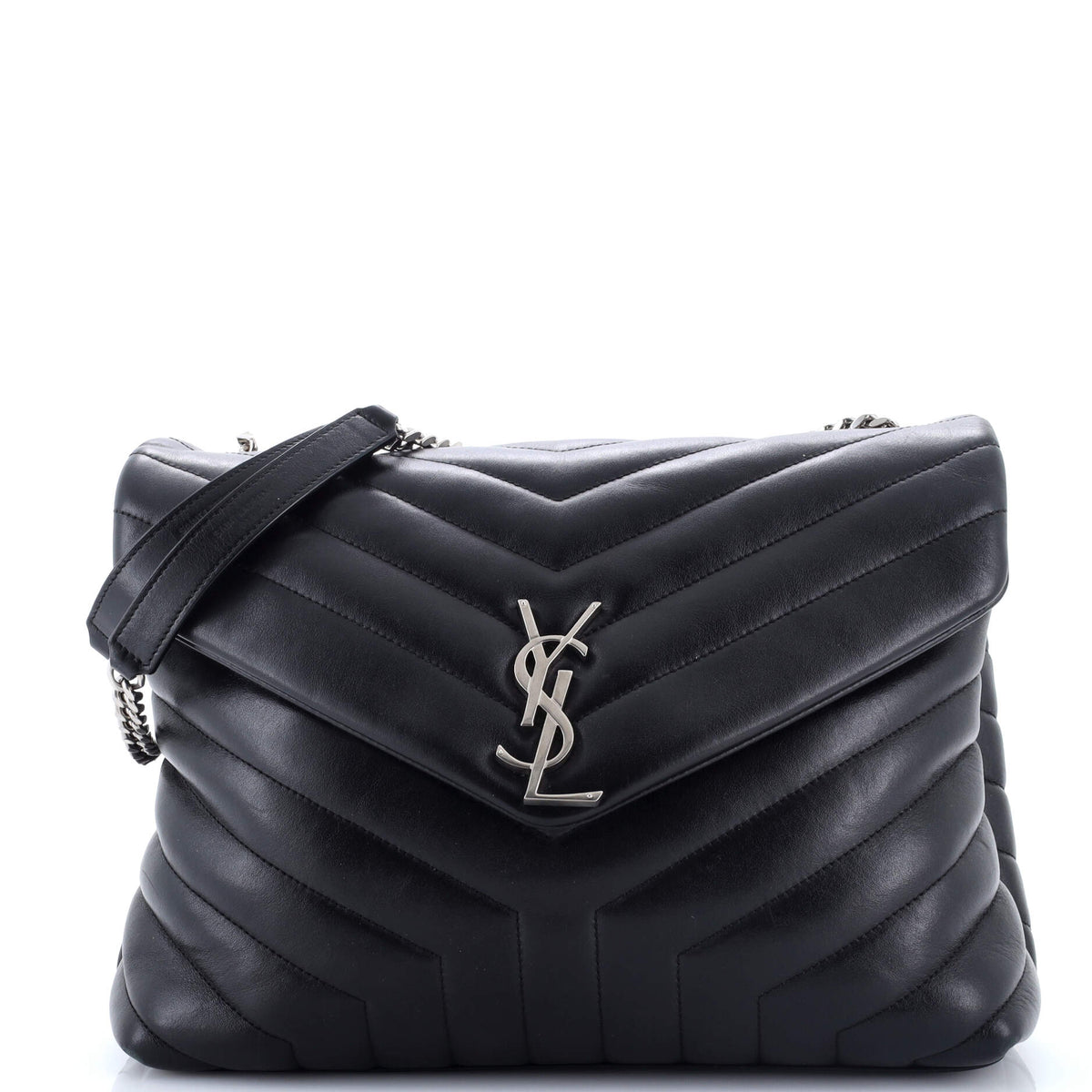 Loulou Shoulder Bag Matelasse Chevron Leather Medium