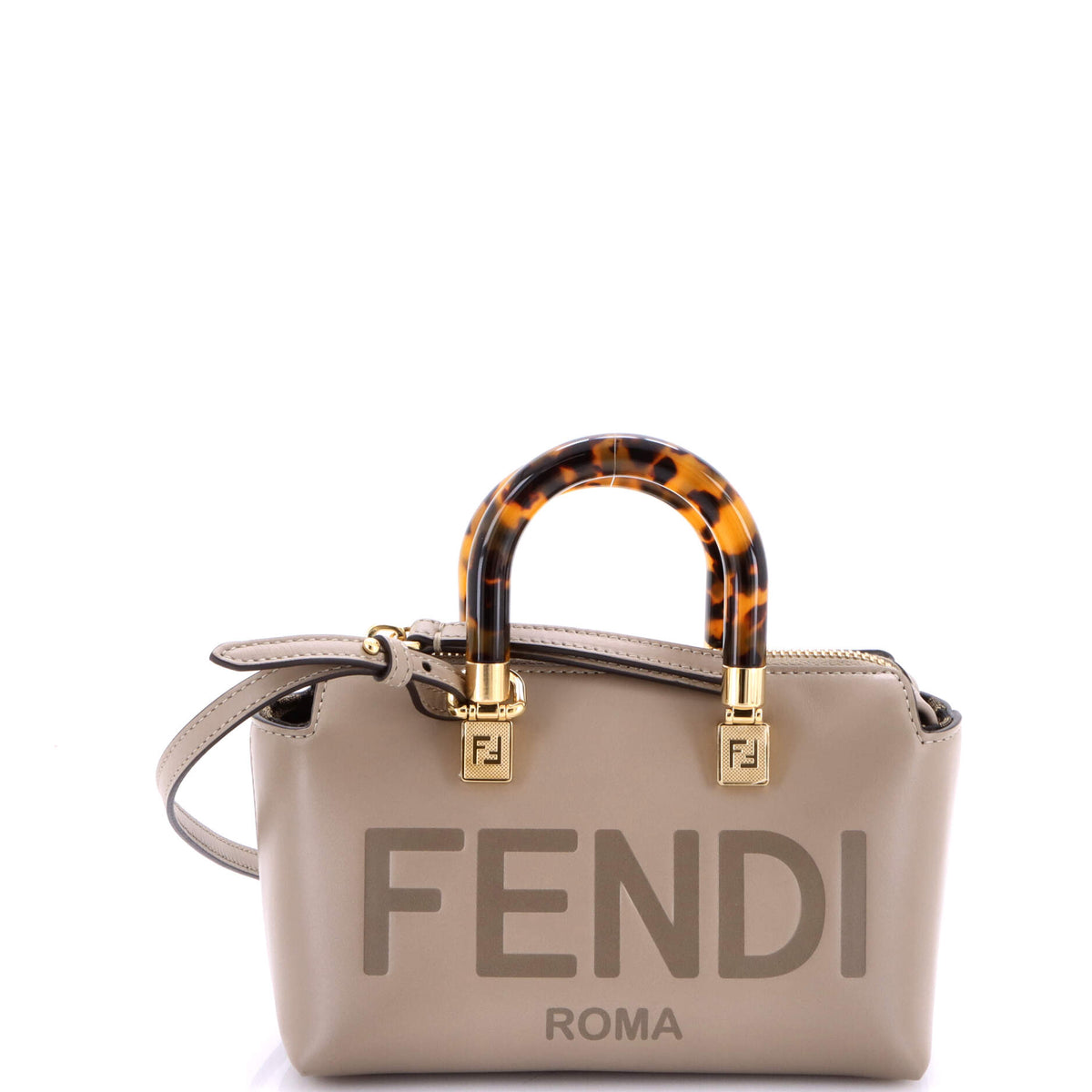 Logo By The Way Top Handle Bag Embossed Leather Mini