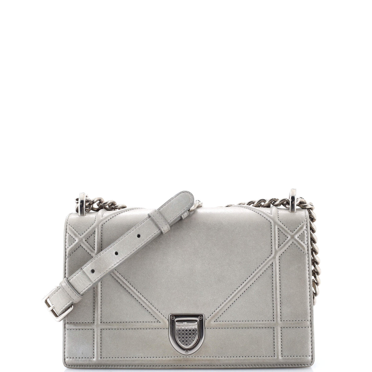 Diorama Flap Bag Iridescent Nubuck Small