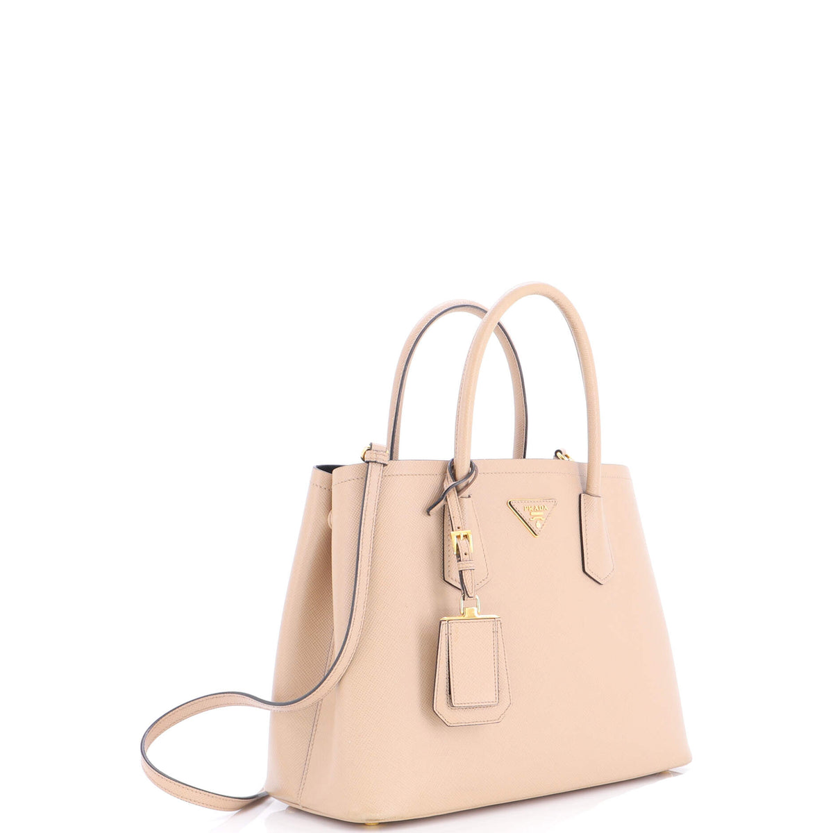 Cuir Double Tote Saffiano Leather Medium