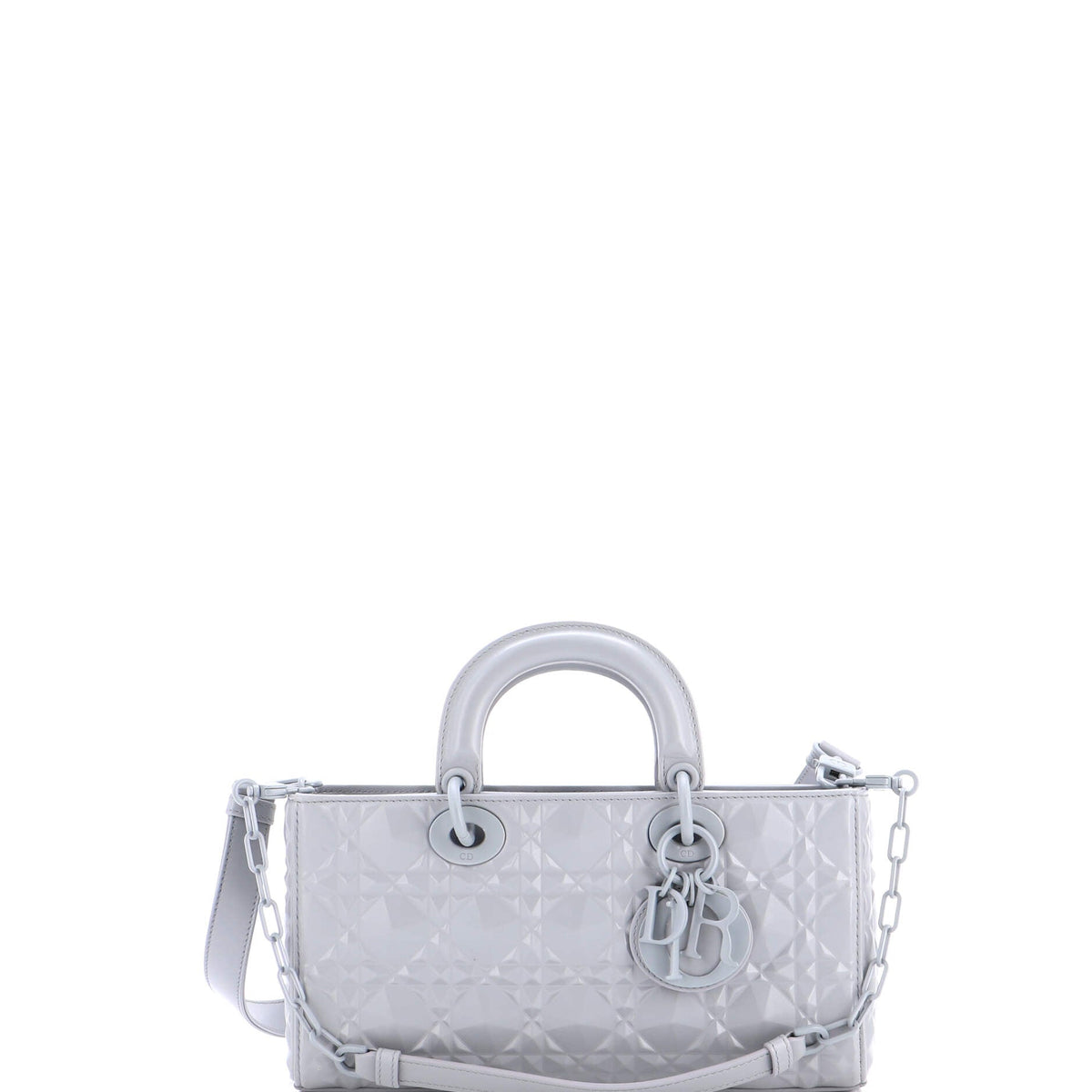 Ultra Matte Lady D-Joy Bag Diamond Motif Cannage Calfskin Medium