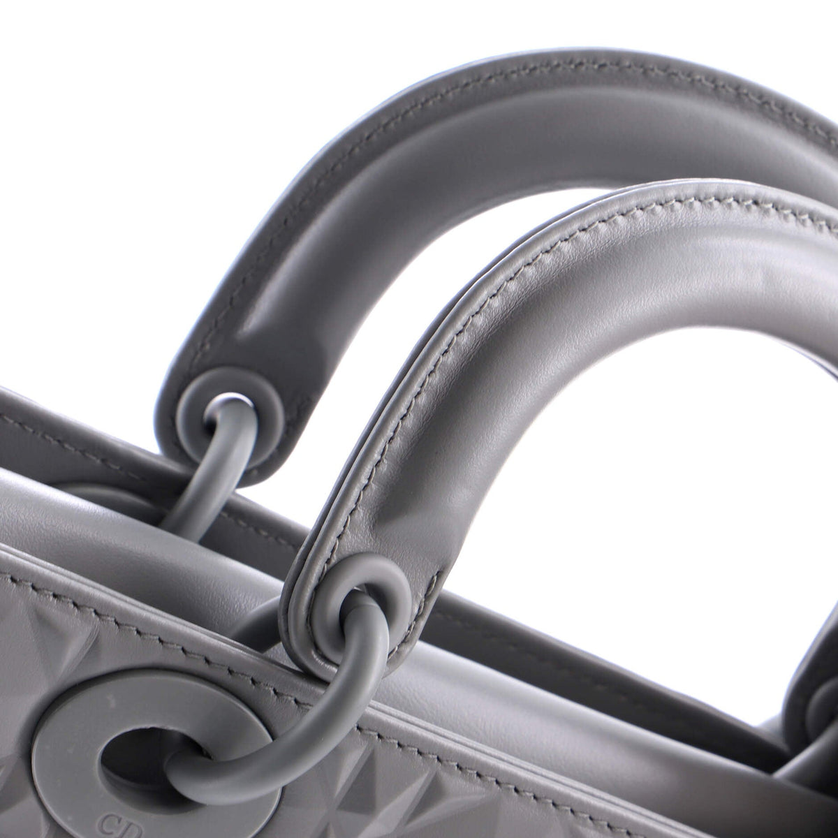 Ultra Matte Lady D-Joy Bag Diamond Motif Cannage Calfskin Medium