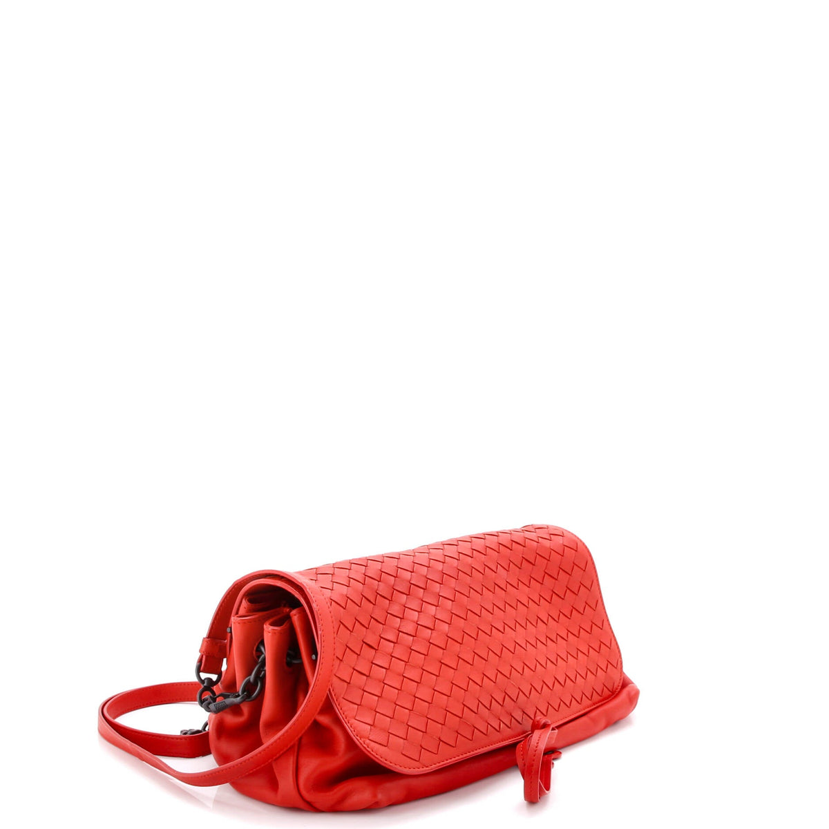 Accordion Flap Messenger Leather with Intrecciato Medium