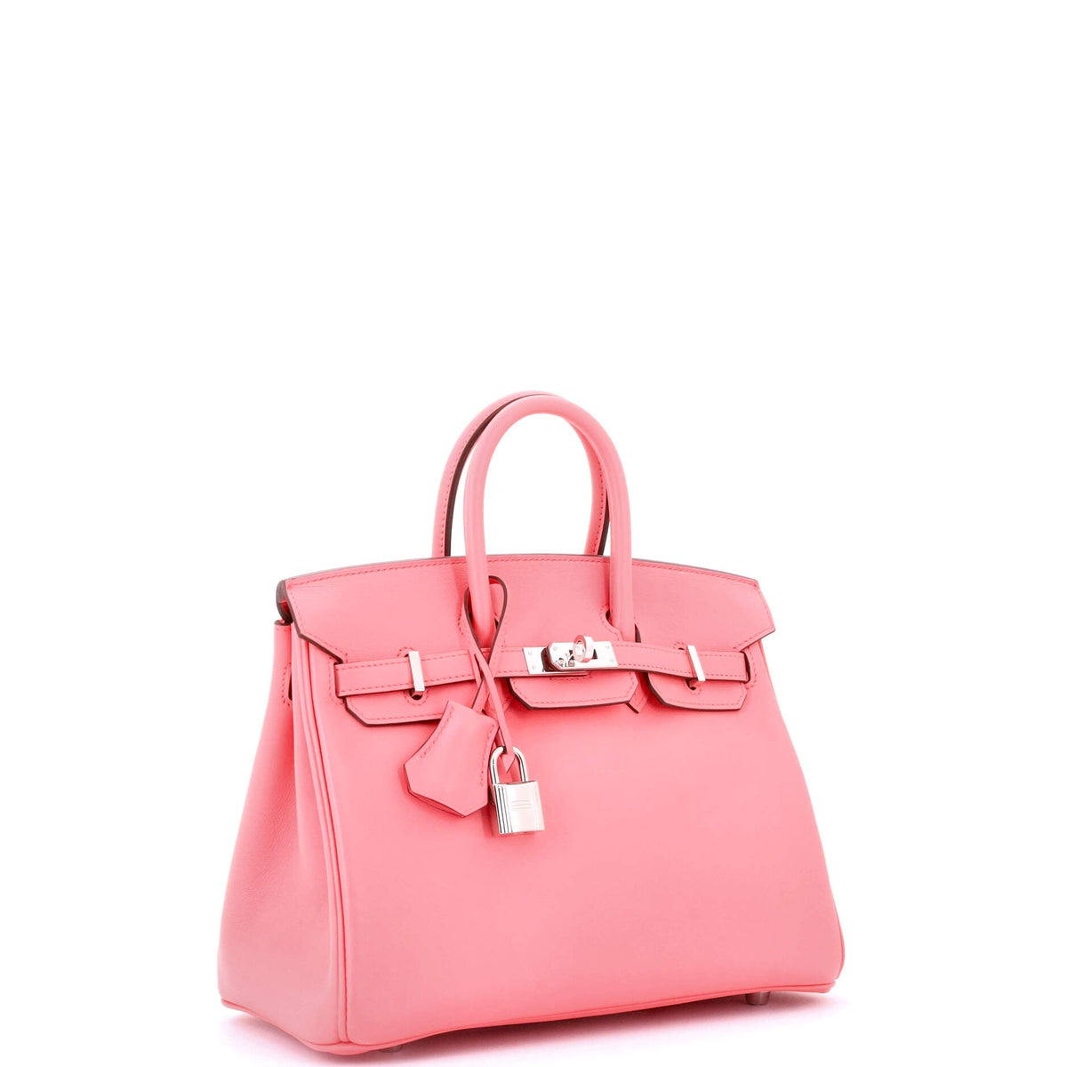 Birkin Handbag Rose Azalée Swift with Palladium Hardware 25