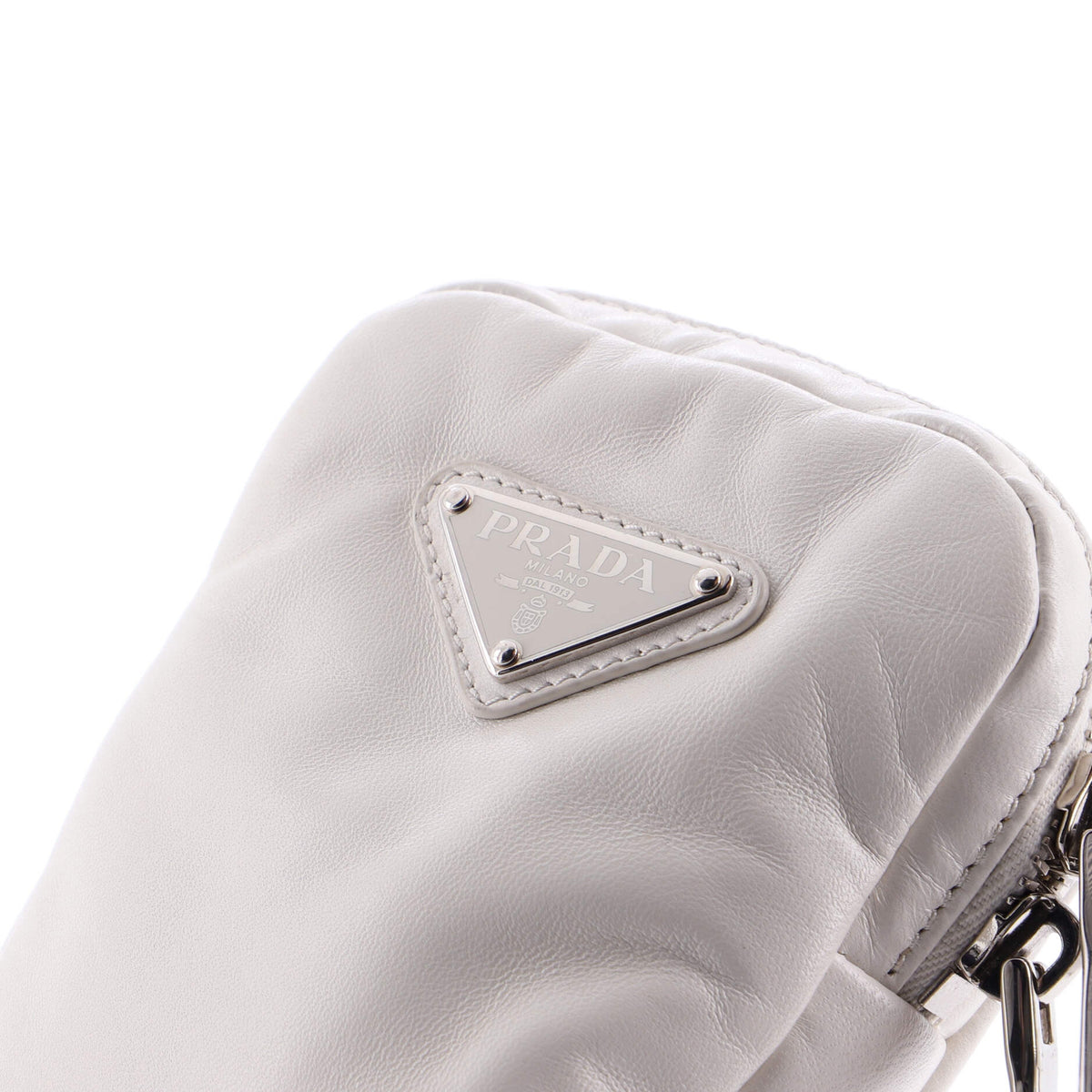 Padded Phone Holder Crossbody Bag Nappa Leather