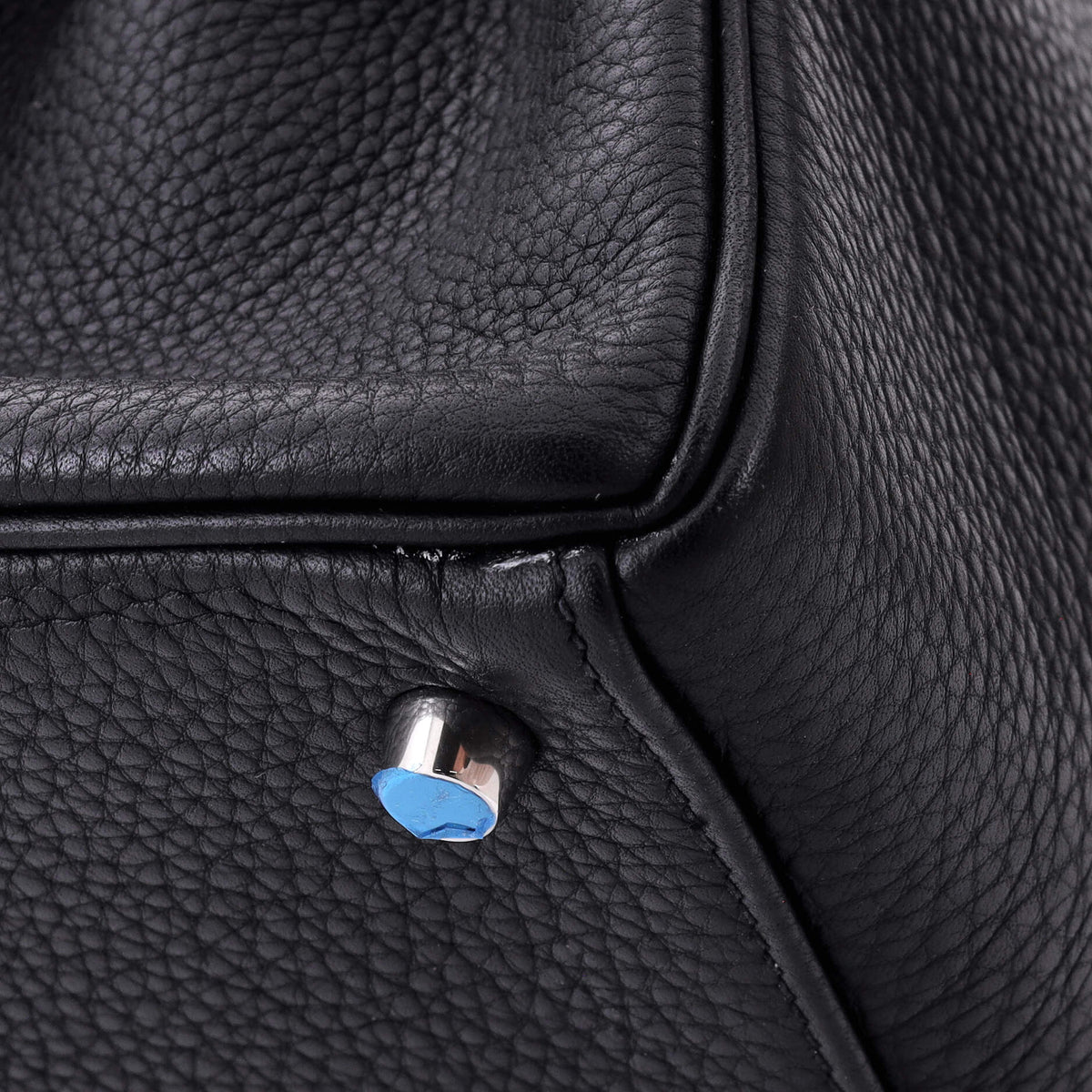 Kelly Handbag Noir Togo with Palladium Hardware 28