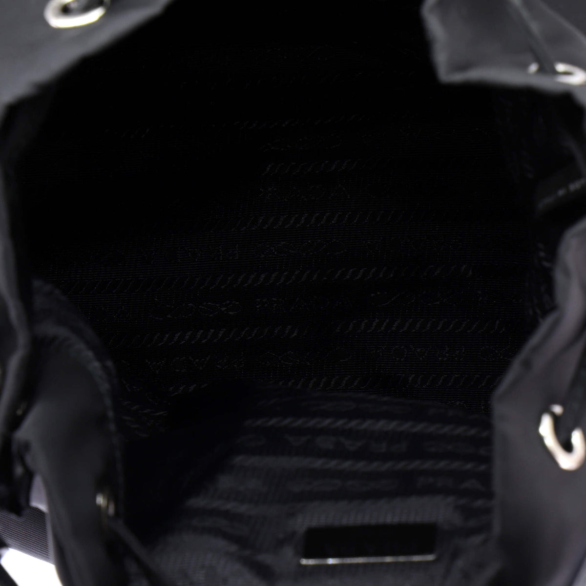 Drawstring Bucket Bag Embellished Tessuto Small