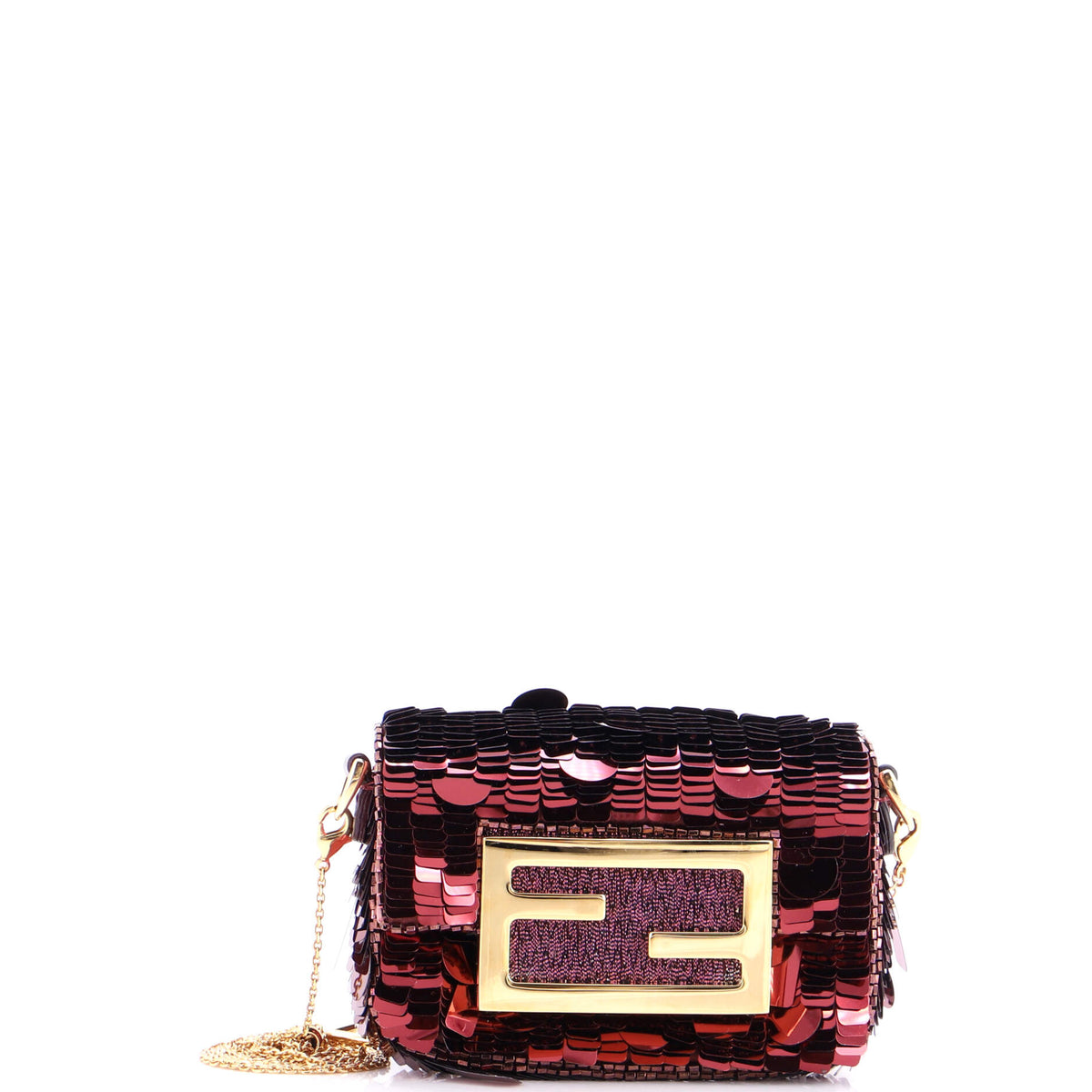 Chain Baguette Charm Bag Sequins Nano