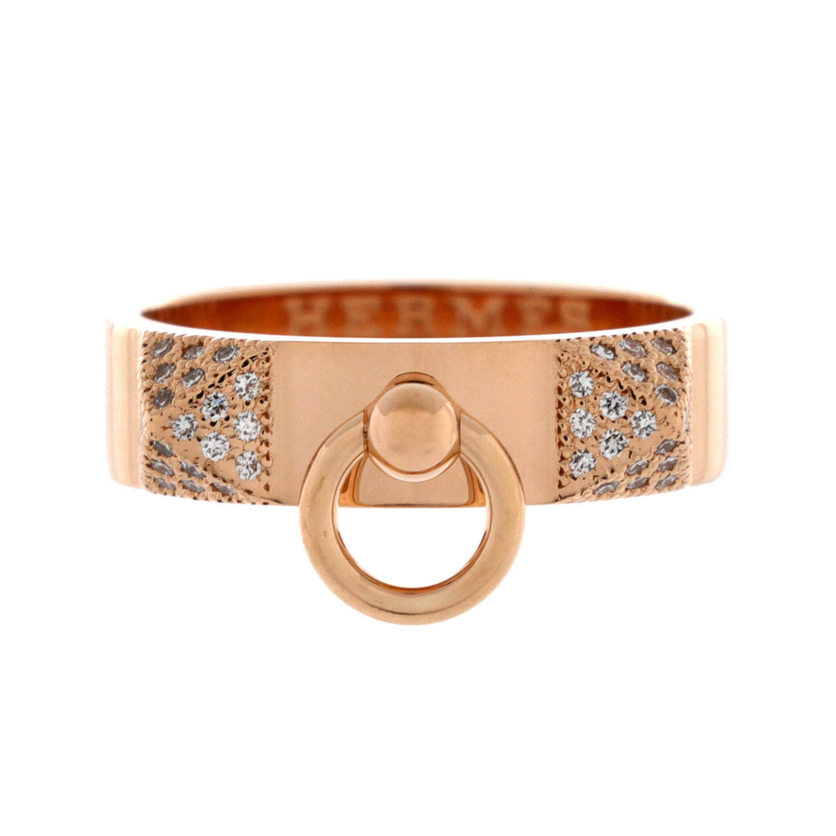 Collier de Chien Ring 18K Rose Gold and Diamonds Small