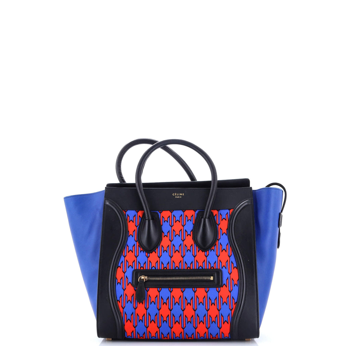 Luggage Bag Printed Textile and Leather Mini
