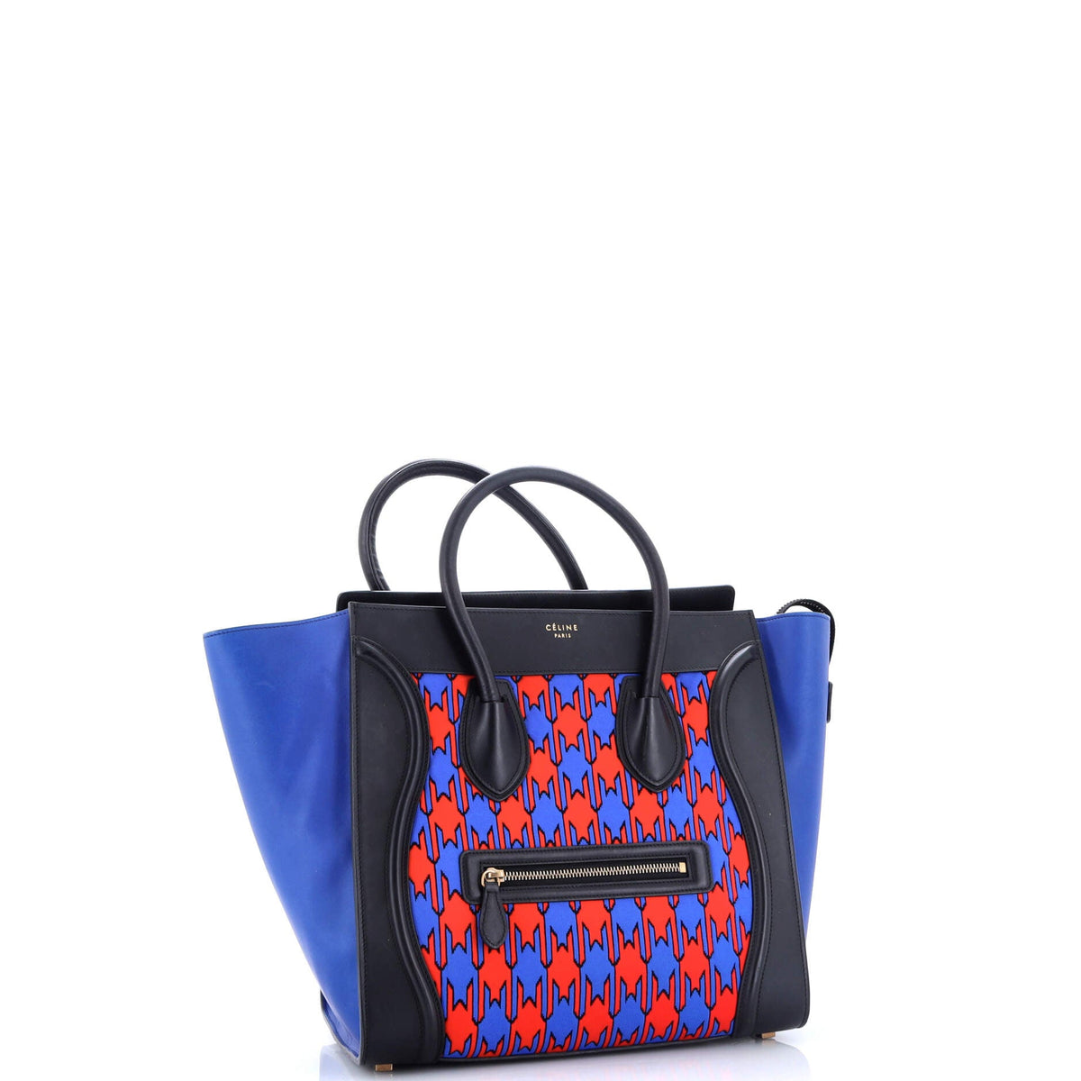Luggage Bag Printed Textile and Leather Mini