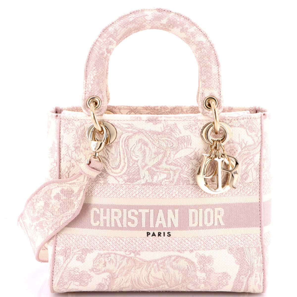 Toile de Jouy Lady D-Lite Bag Embroidered Canvas