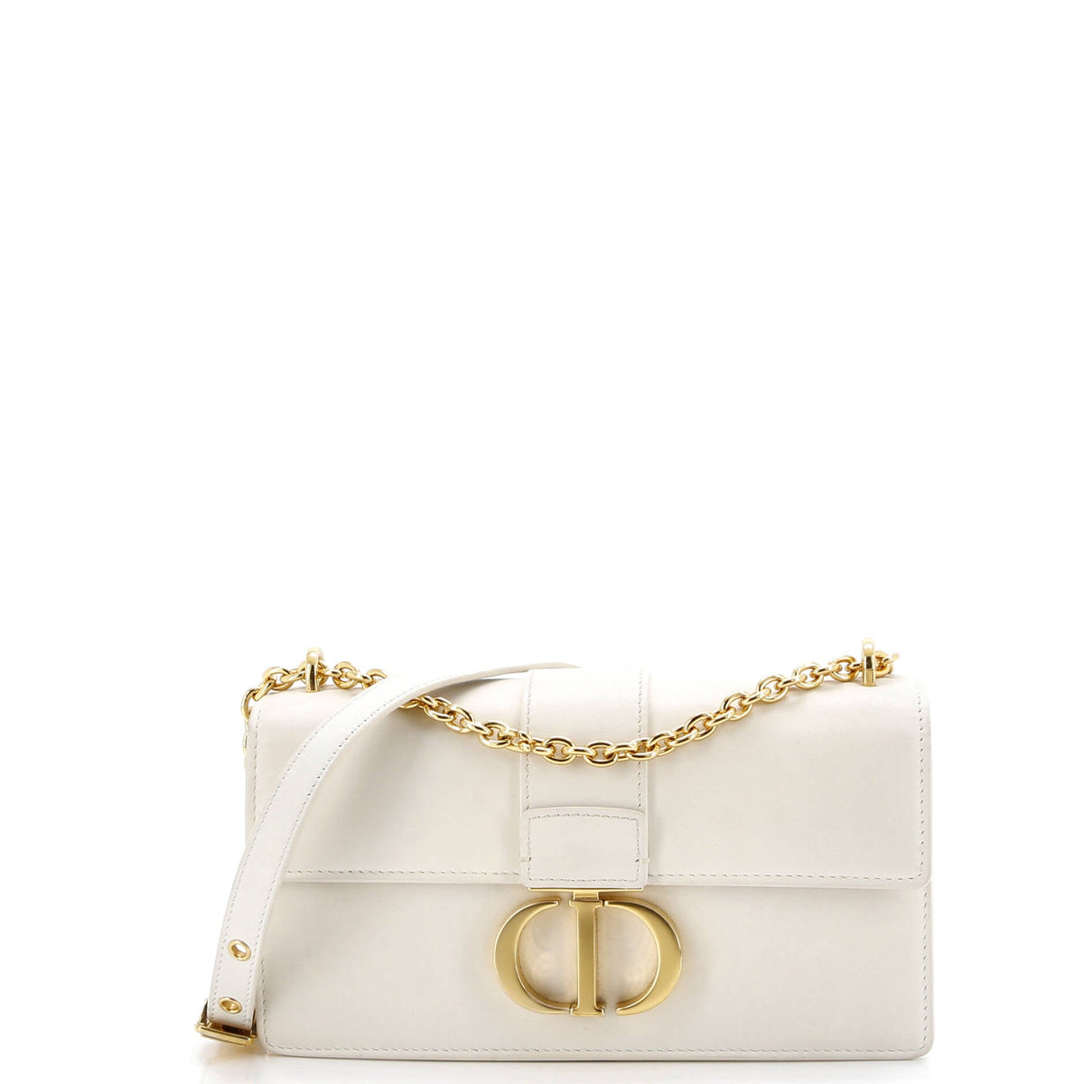 30 Montaigne Chain Flap Bag Leather East West