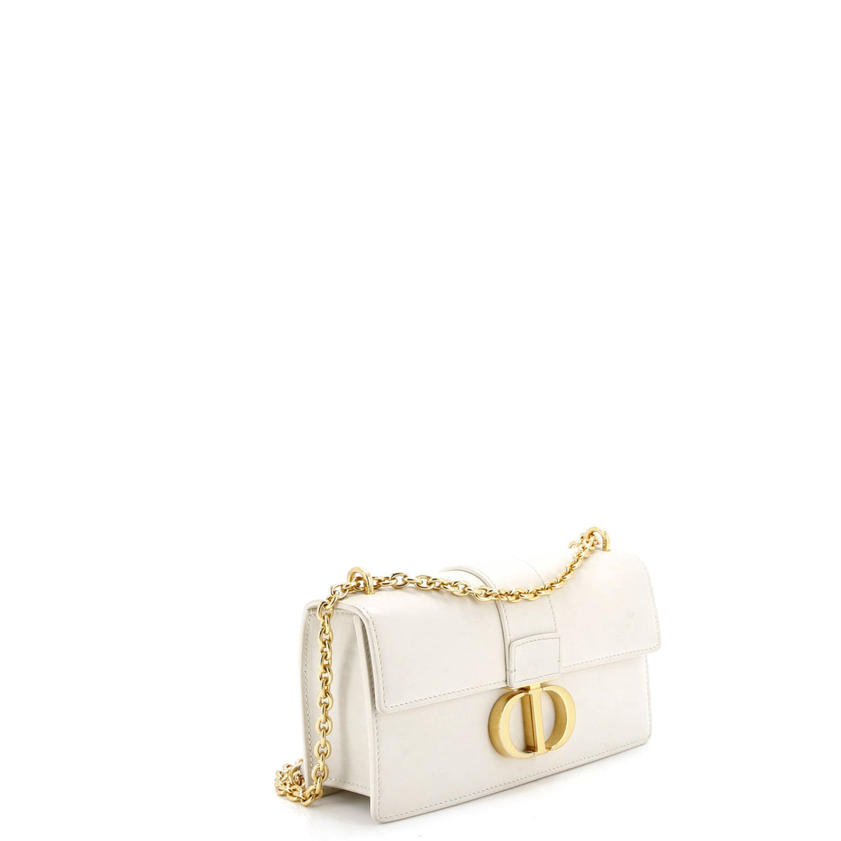 30 Montaigne Chain Flap Bag Leather East West