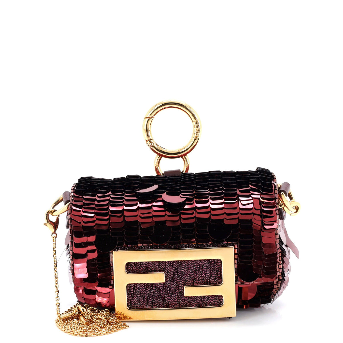 Chain Baguette Charm Bag Sequins Nano