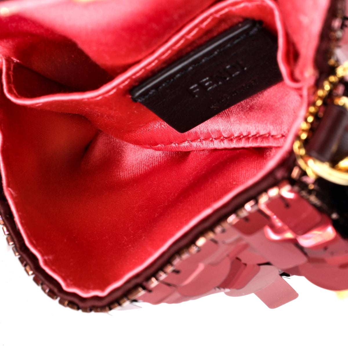 Chain Baguette Charm Bag Sequins Nano
