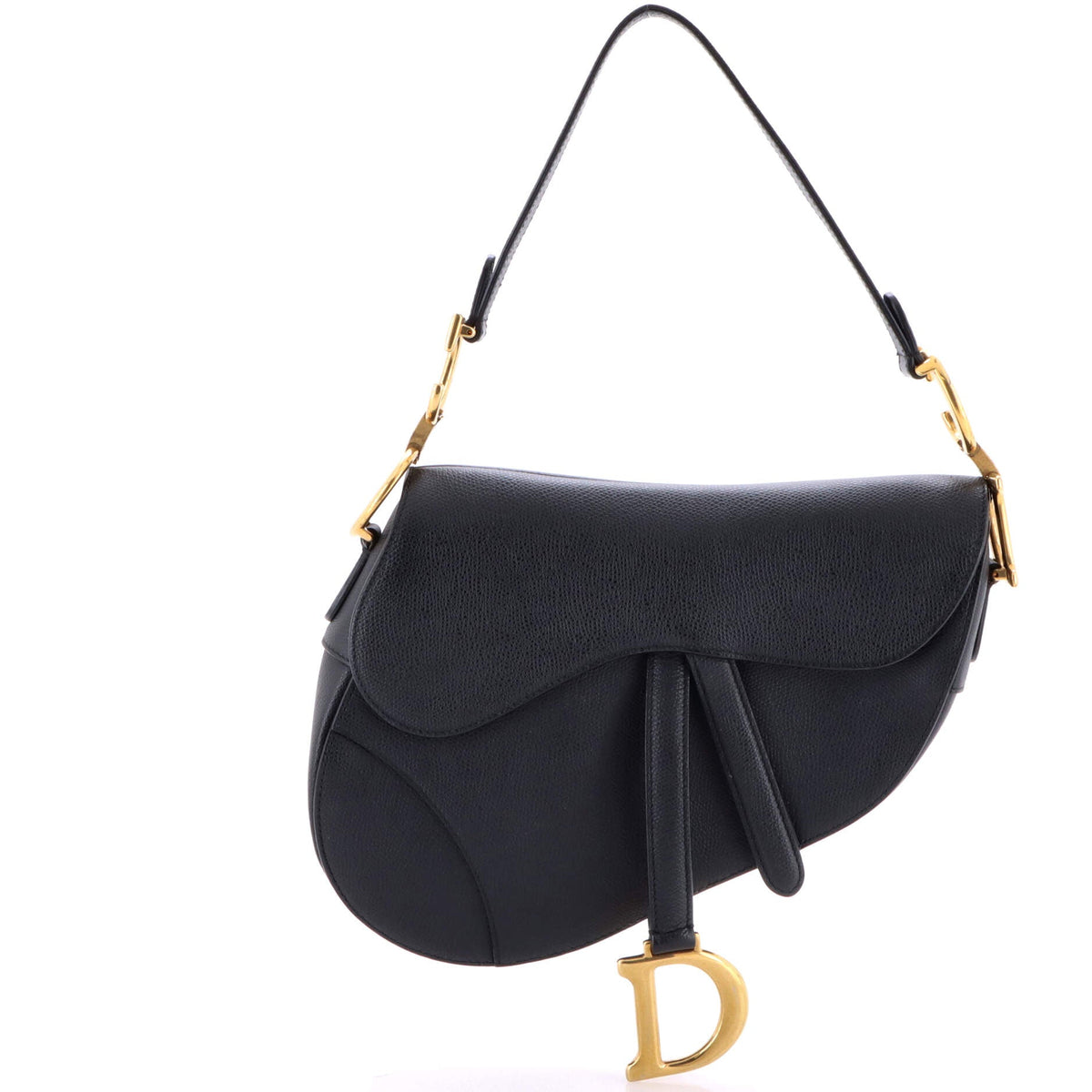 Saddle Handbag Leather Medium