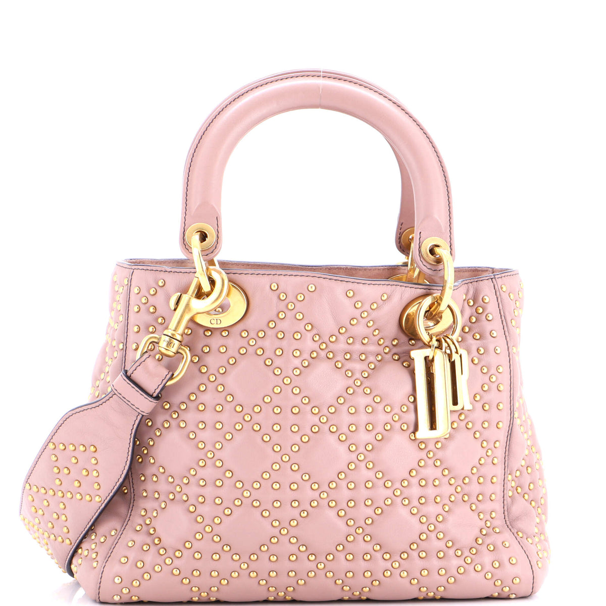 Supple Lady Dior Bag Cannage Studded Lambskin Medium