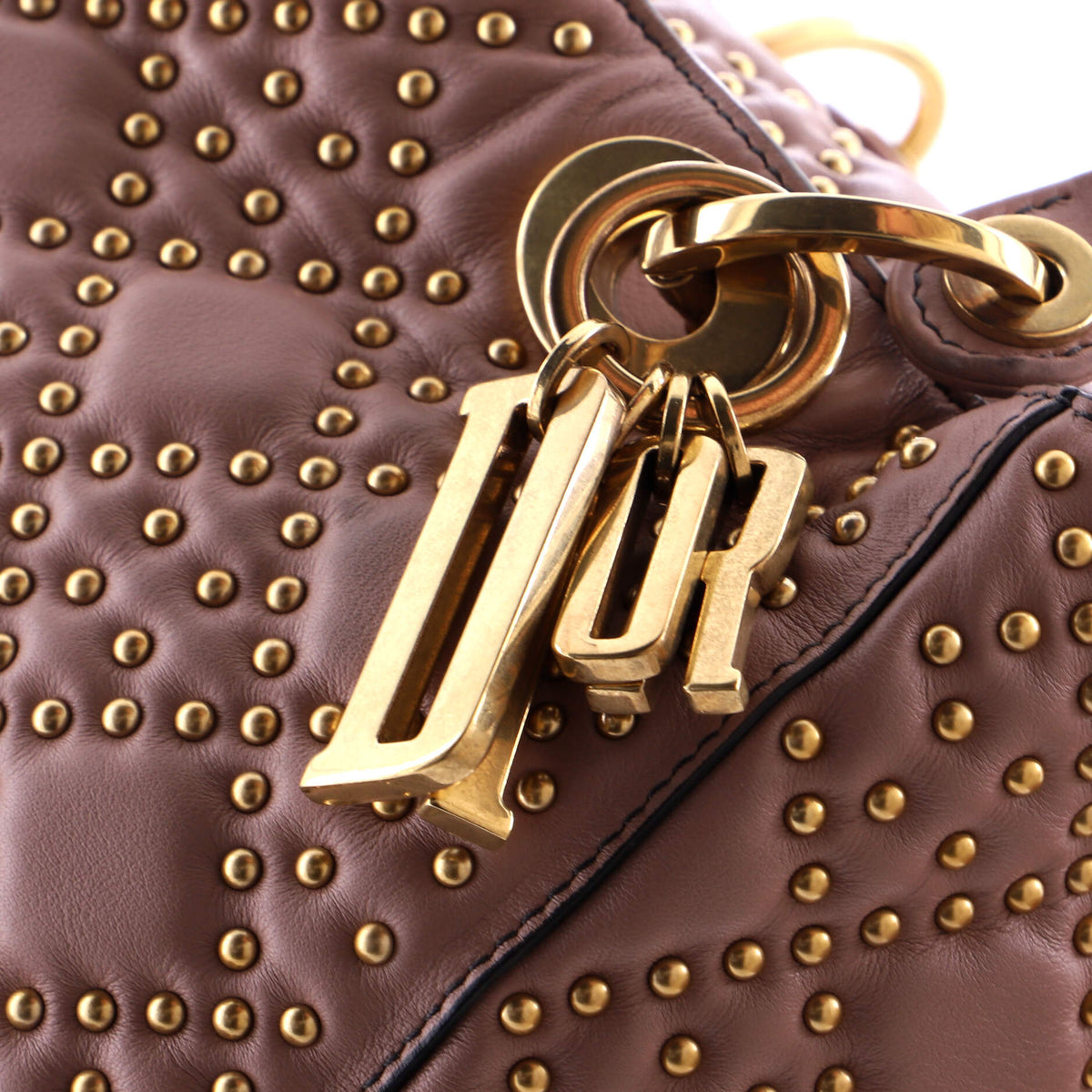 Supple Lady Dior Bag Cannage Studded Lambskin Medium