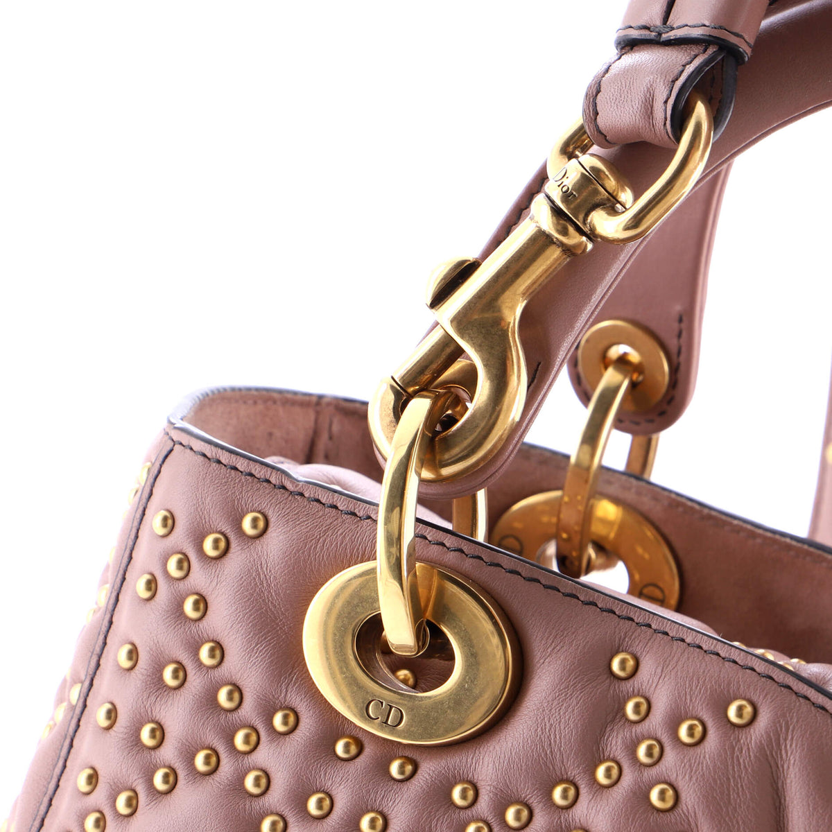 Supple Lady Dior Bag Cannage Studded Lambskin Medium