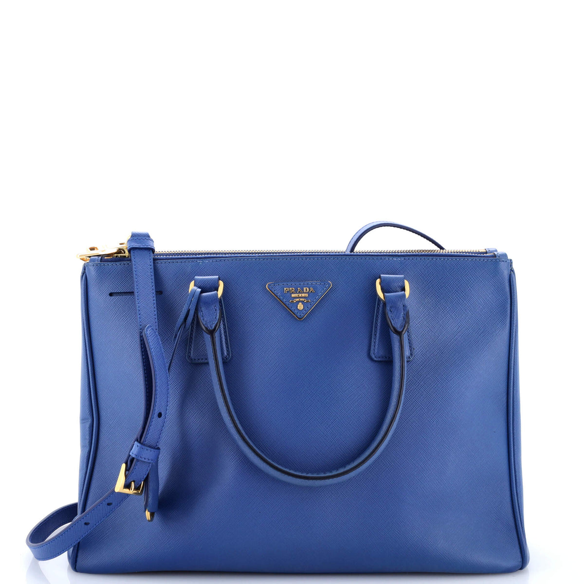 Double Zip Lux Tote Saffiano Leather Medium
