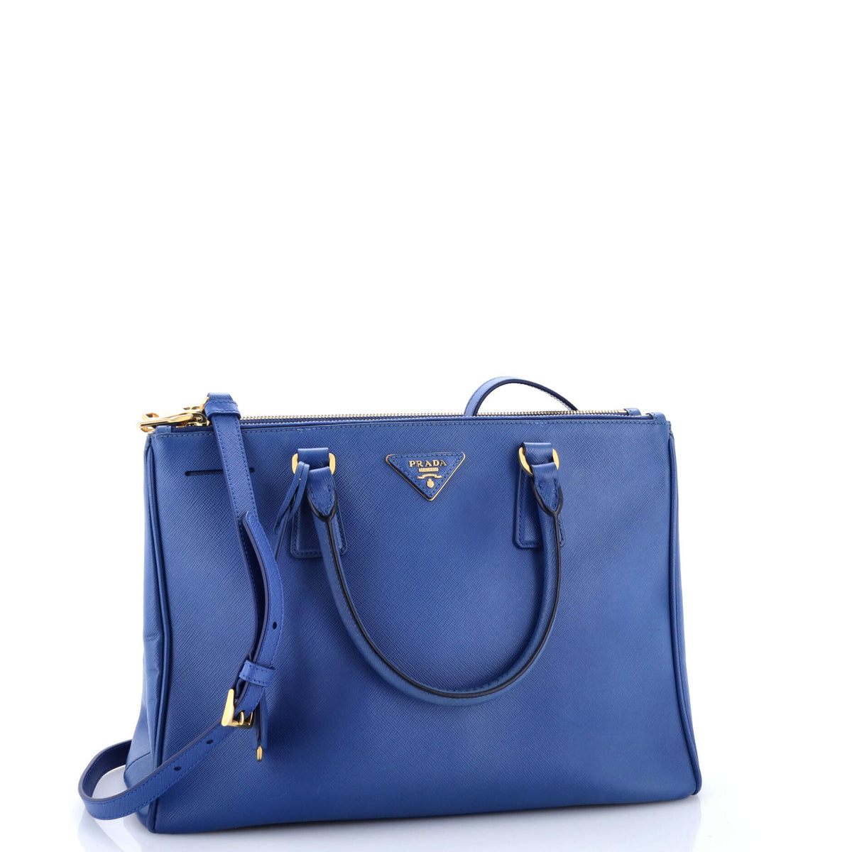 Double Zip Lux Tote Saffiano Leather Medium
