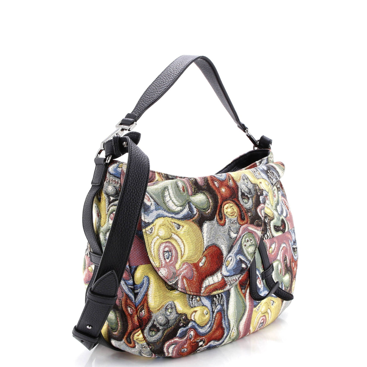Kenny Scharf Saddle Soft Bag Jacquard Printed Canvas