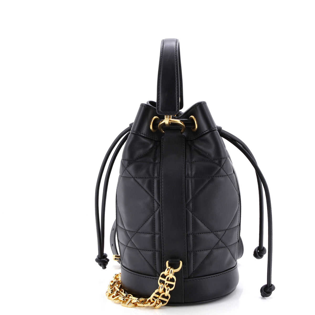 Drawstring Backpack Macrocannage Quilt Calfskin Small