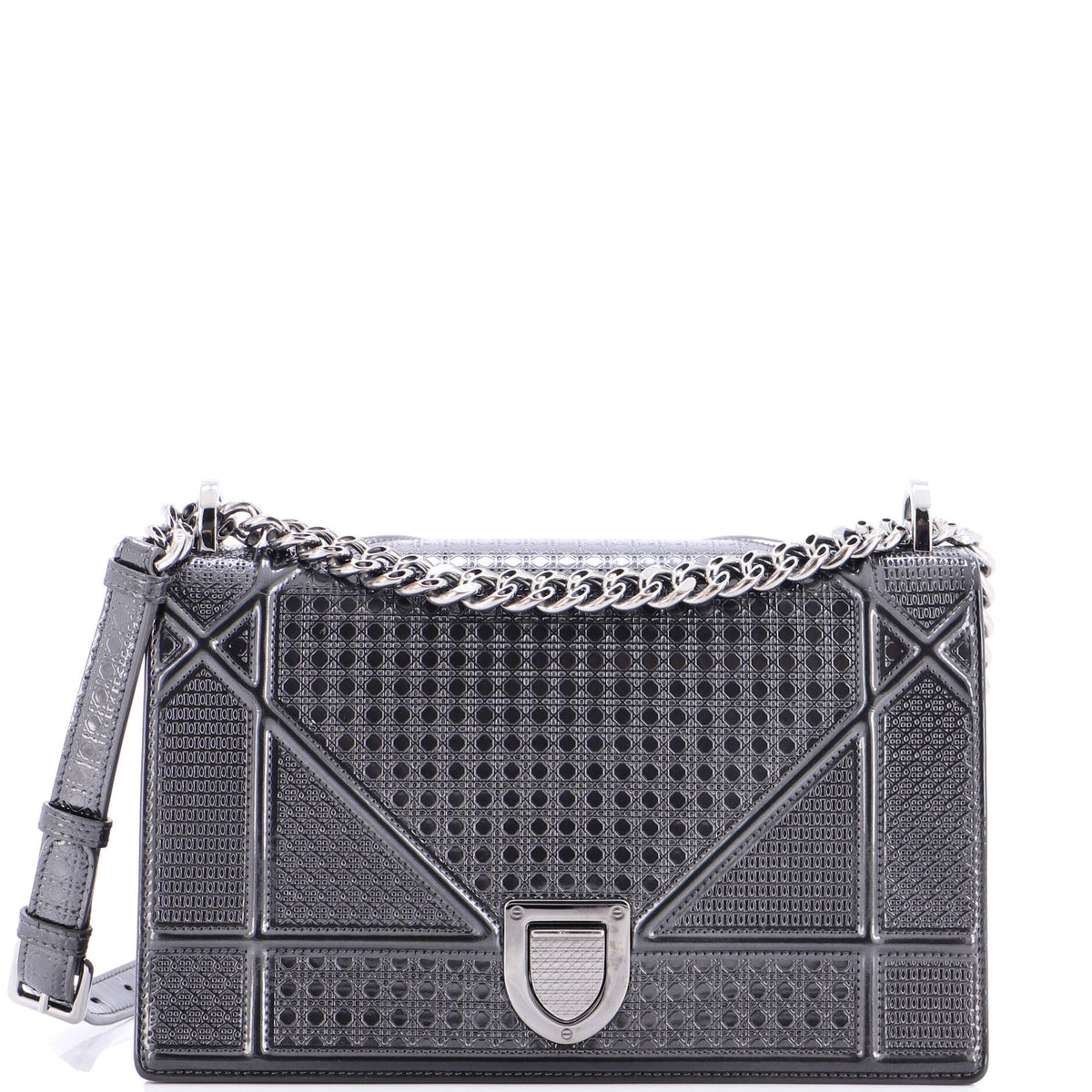 Diorama Flap Bag Cannage Embossed Calfskin Medium