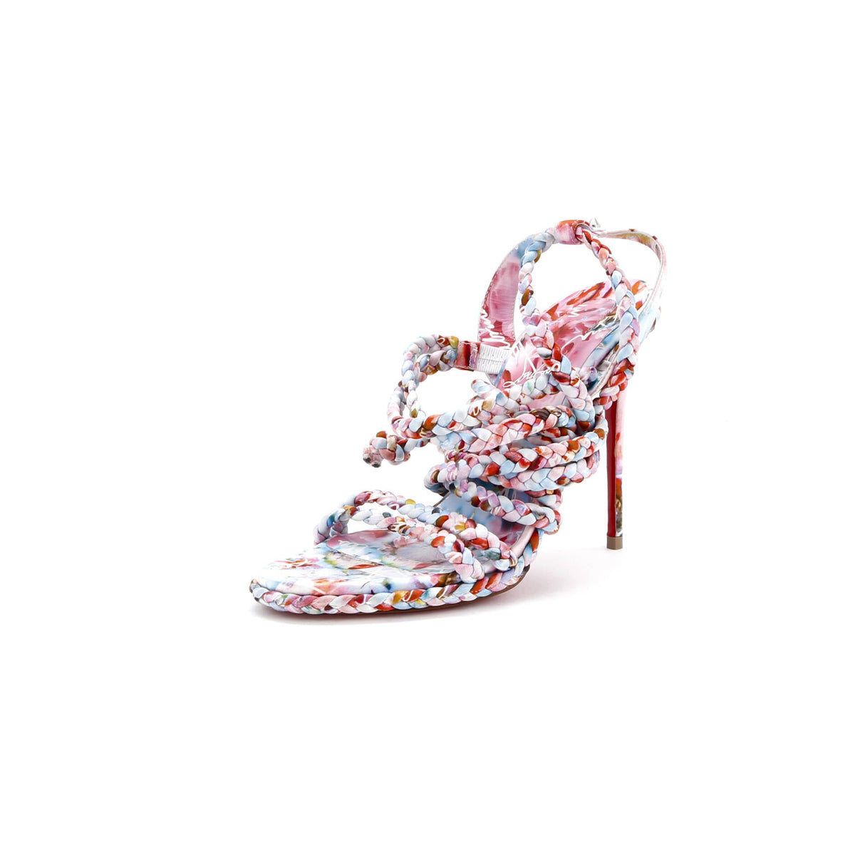 Women's Maryam Heeled Sandals Printed Satin 120