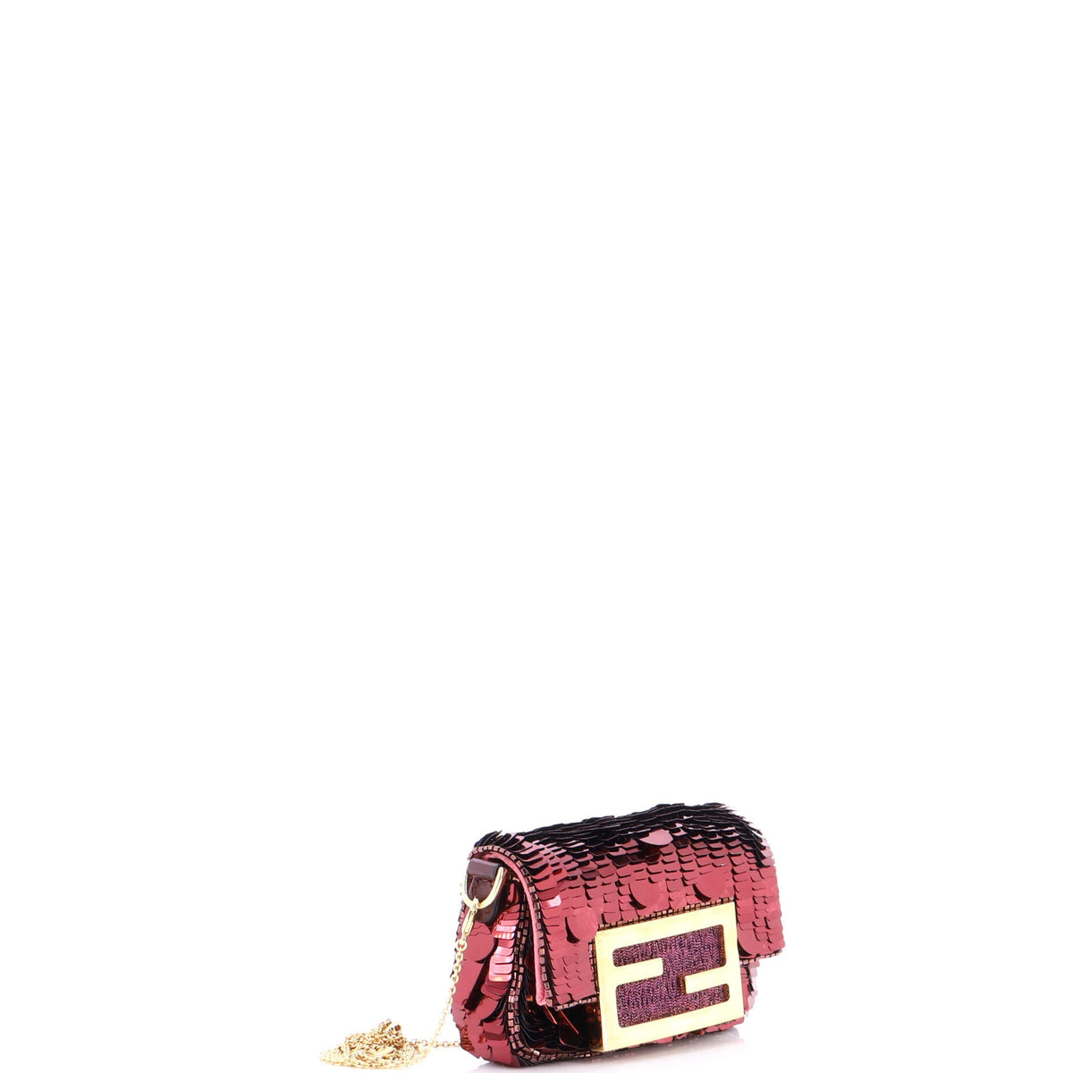 Chain Baguette Charm Bag Sequins Nano